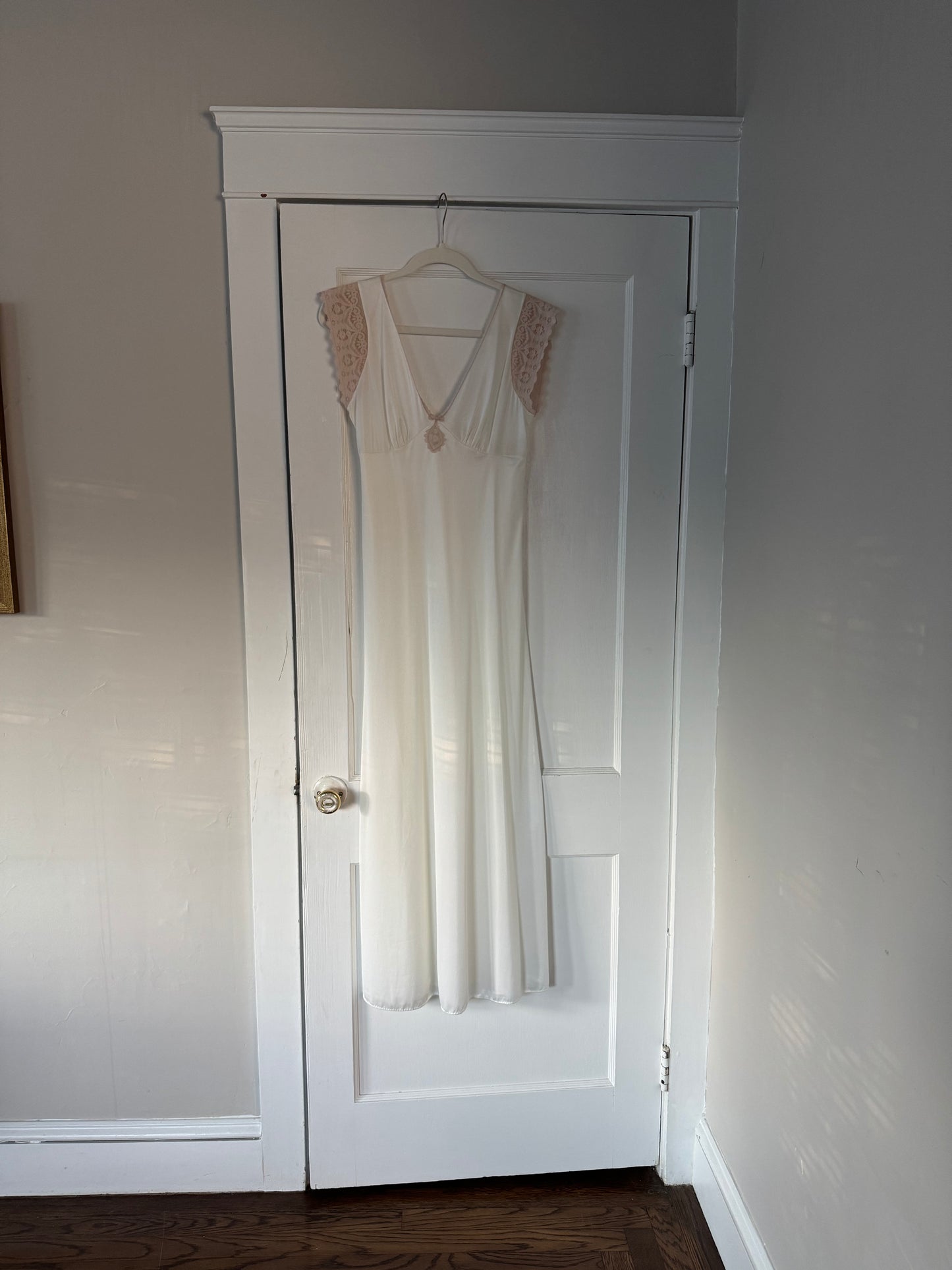 Maidenform Slip with Blush Lace Sleeve Detail