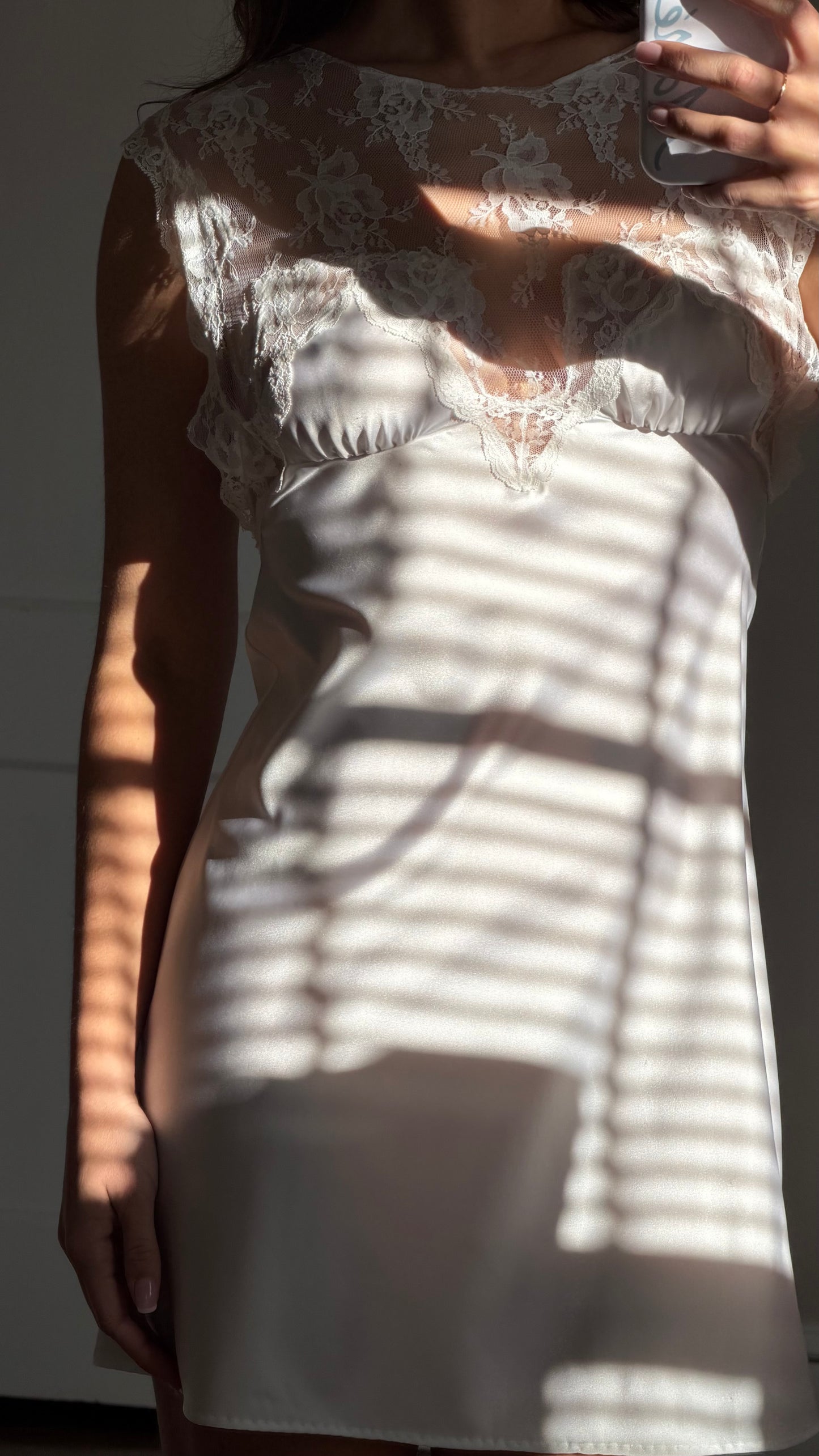 Rare Tom Bezduda Lace Yoke Mini Slip Dress