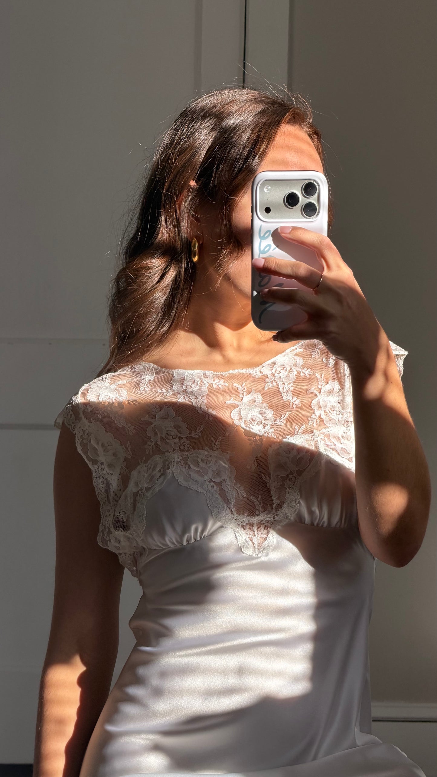 Rare Tom Bezduda Lace Yoke Mini Slip Dress