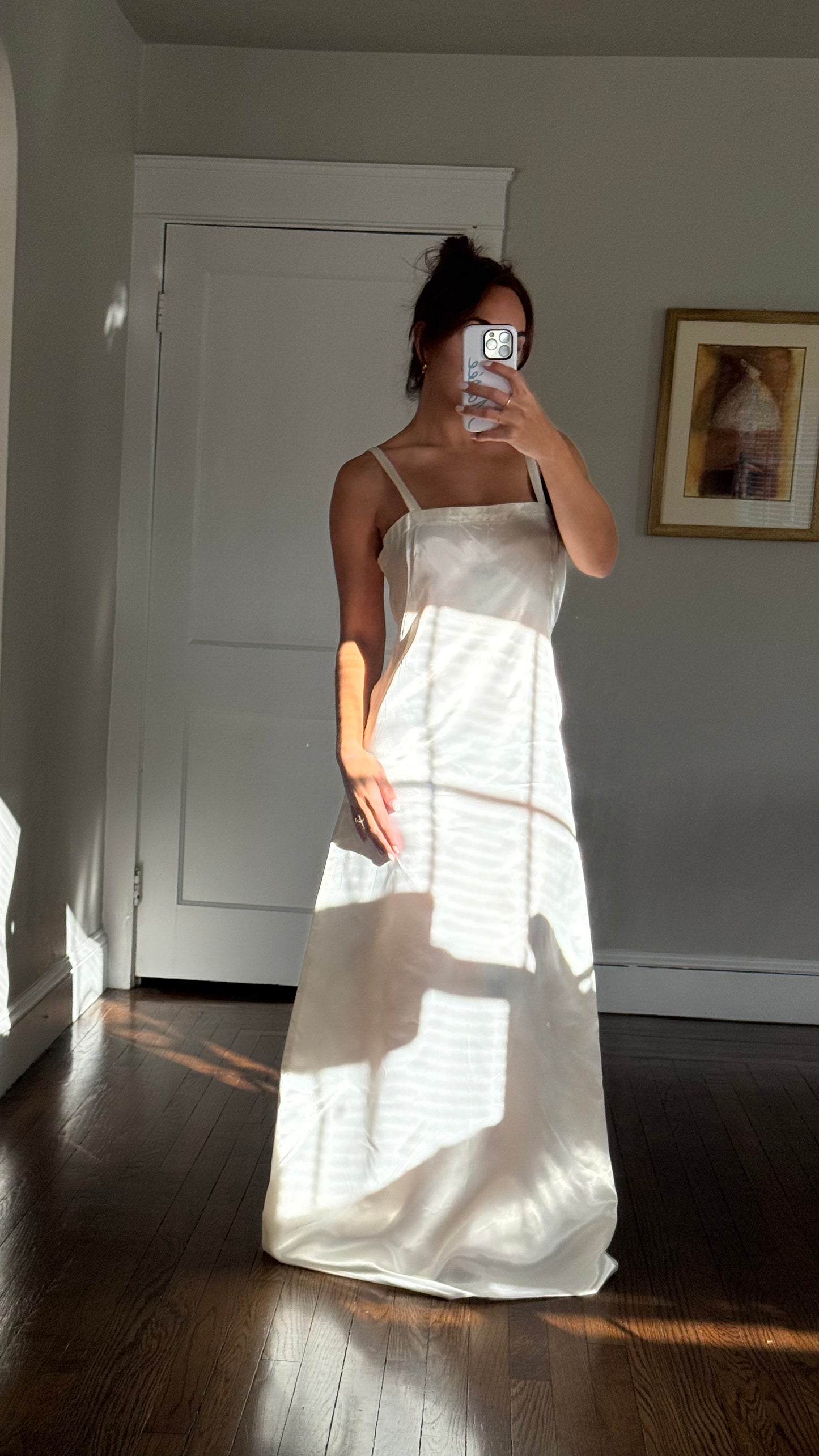 Vintage Mesh & Lace Gown Set w/ Matching Slip Dress