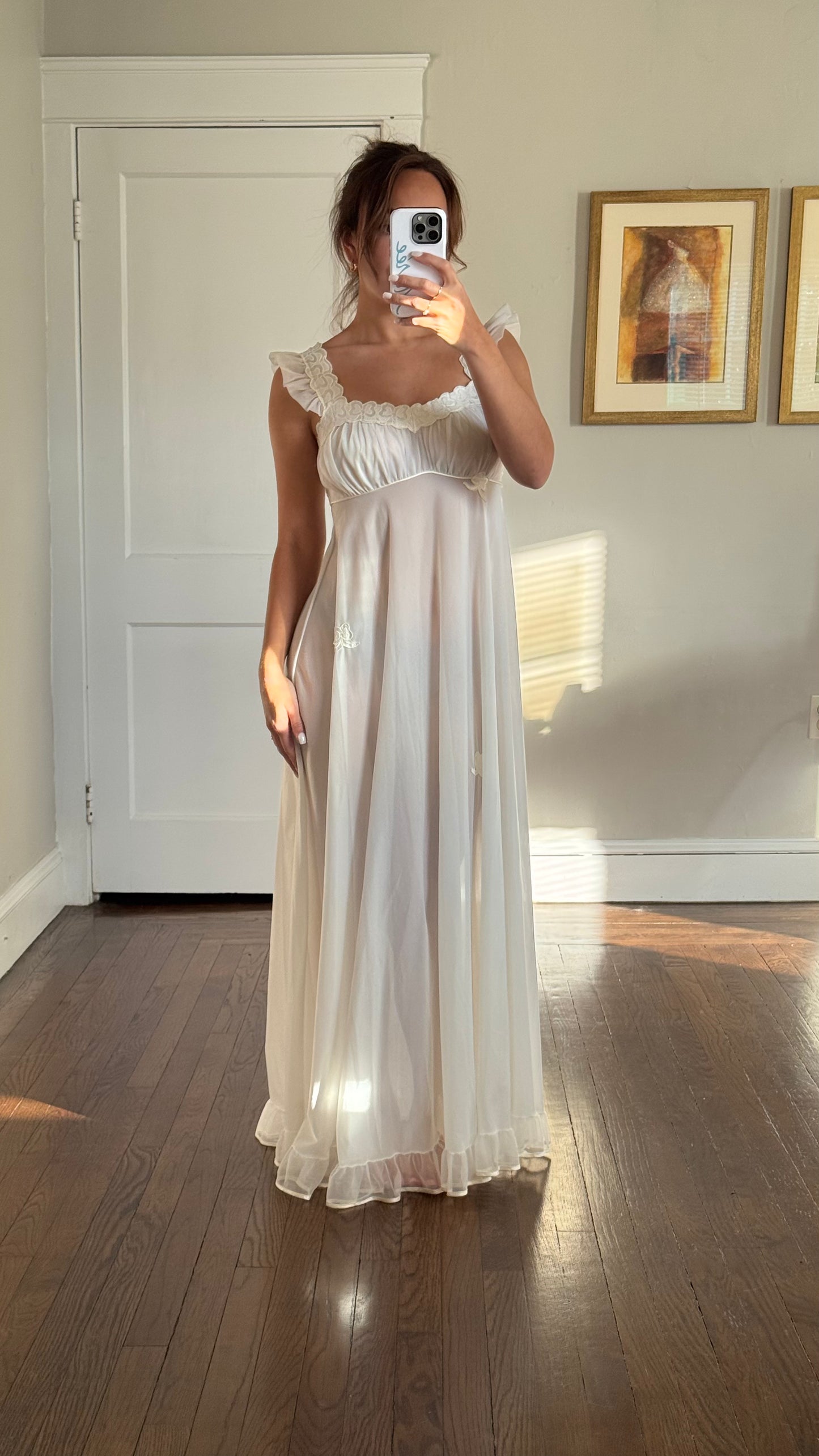 Rare 60s Bow Appliqué Detail Slip