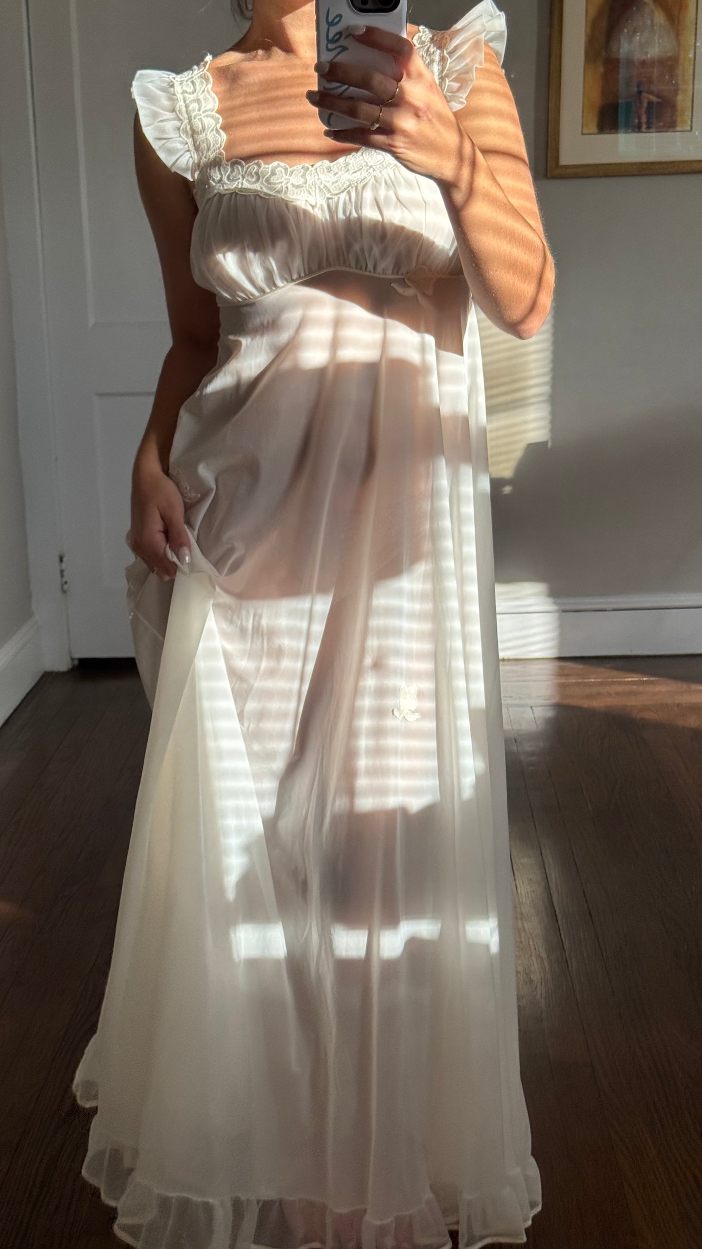 Rare 60s Bow Appliqué Detail Slip