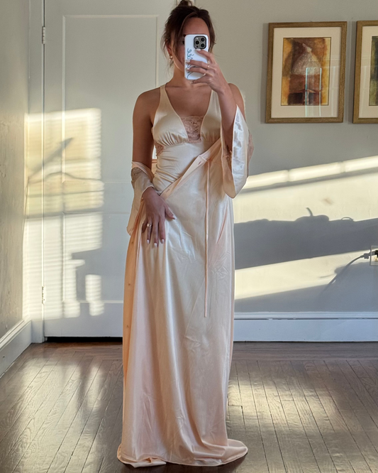 Tom Bezduda Light Pink & Tan Slip Set