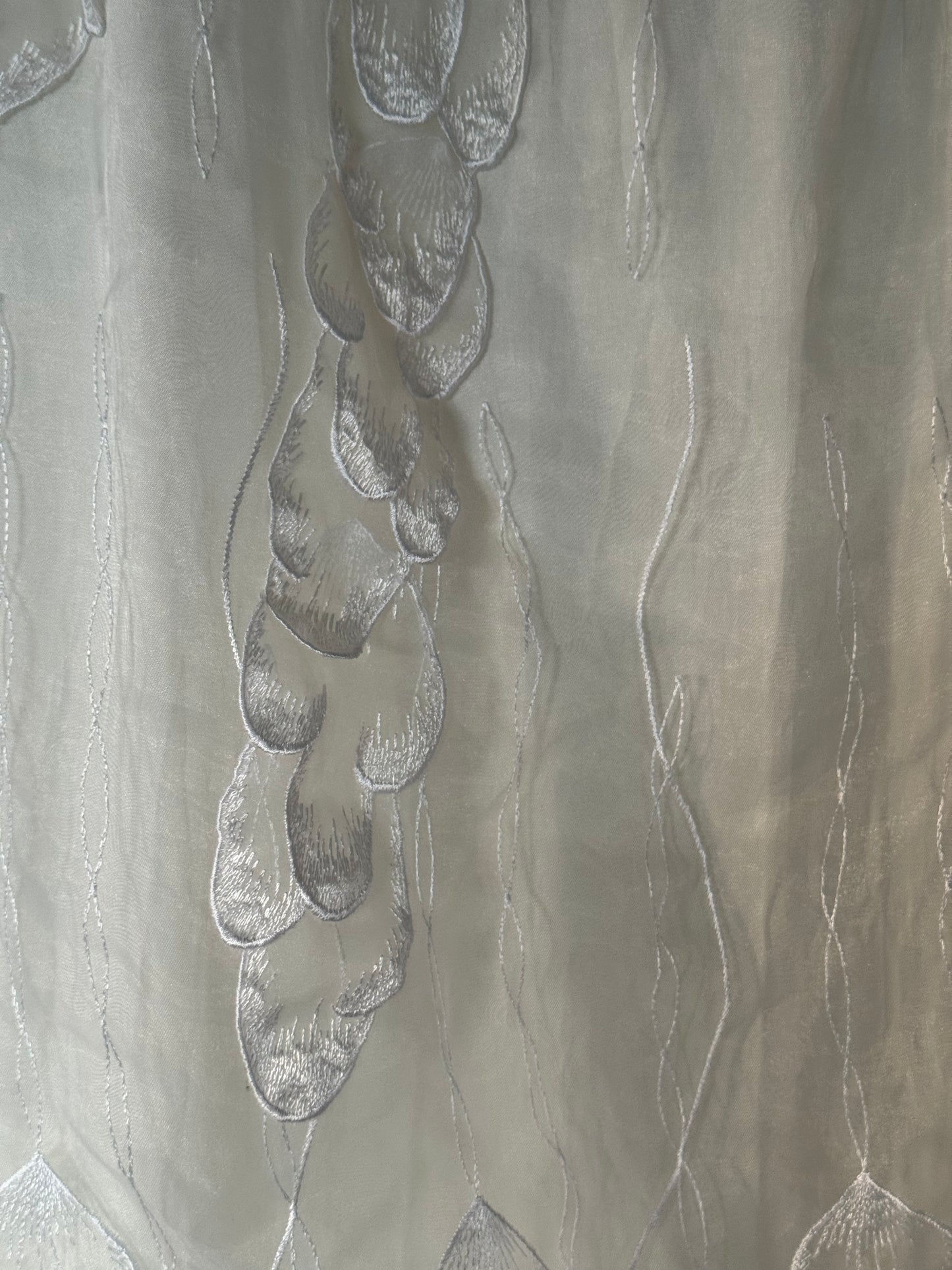 Rare Lace Petal Overlay Wedding Gown