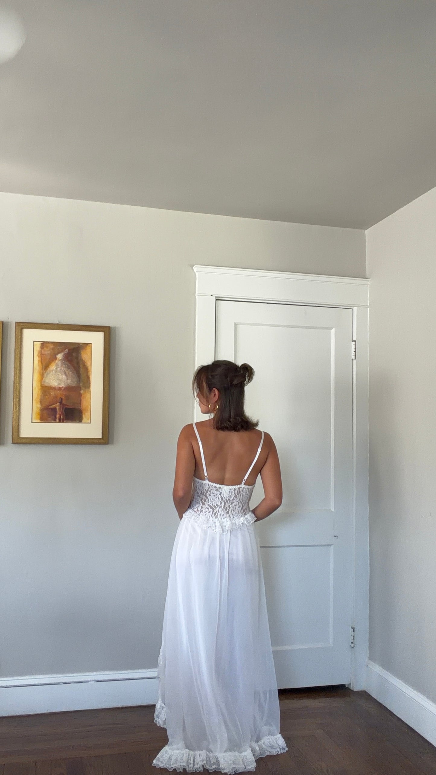 Three-Piece Ruffle and Ribbon Bridal Set