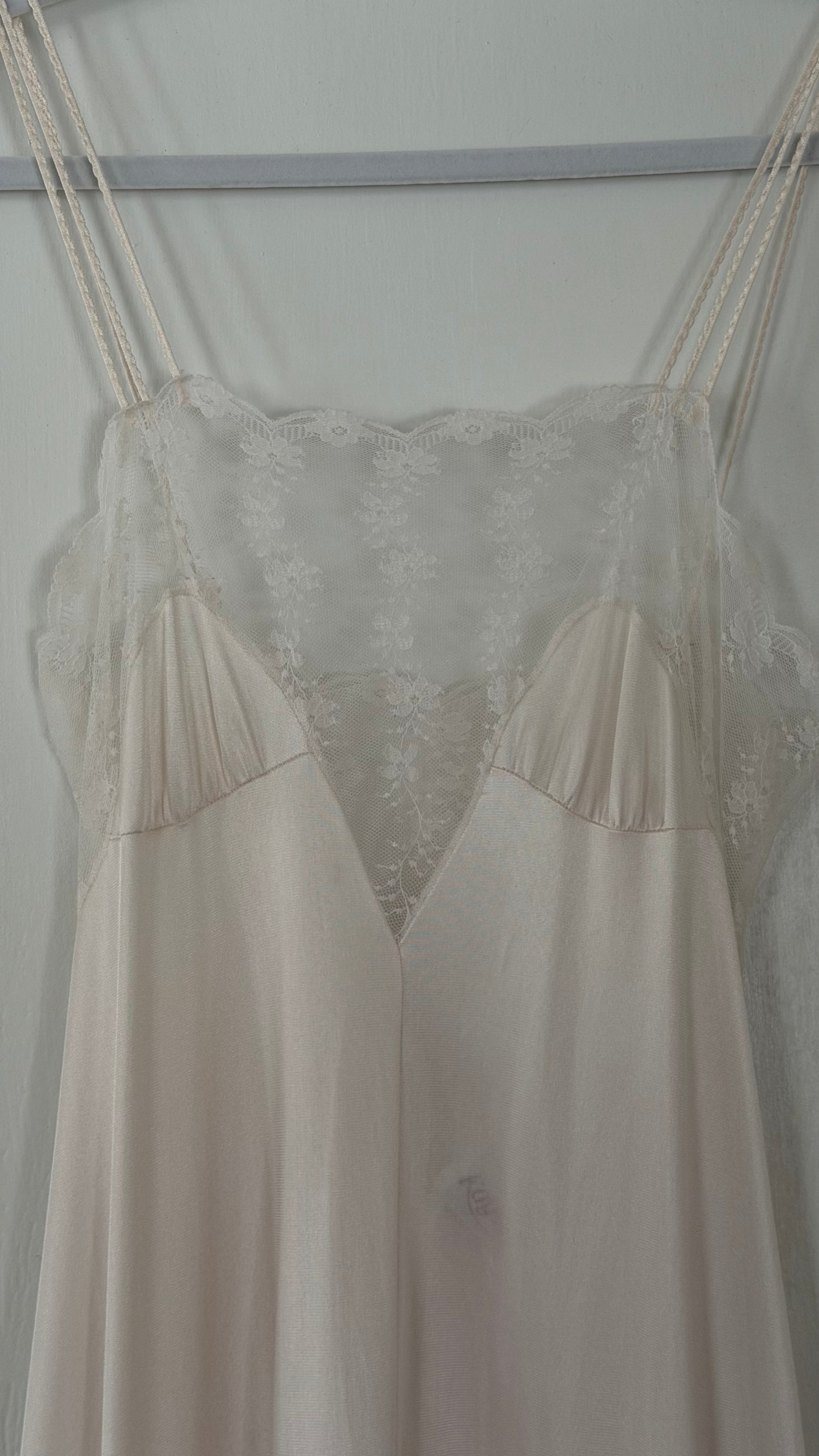 Pale Blush Lace Yolk Slip