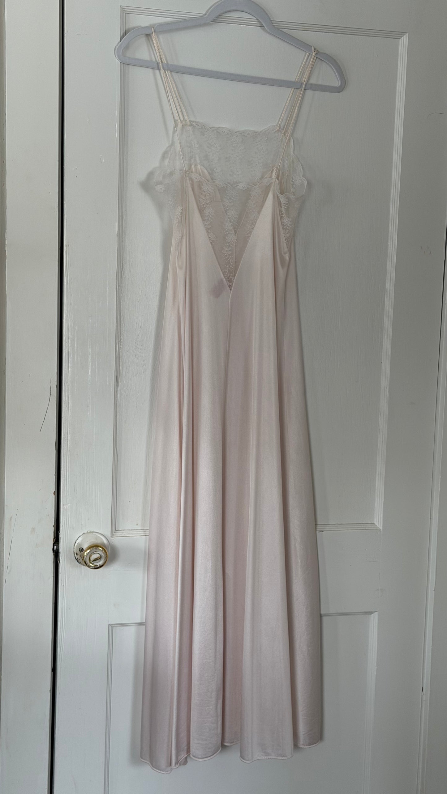 Pale Blush Lace Yolk Slip