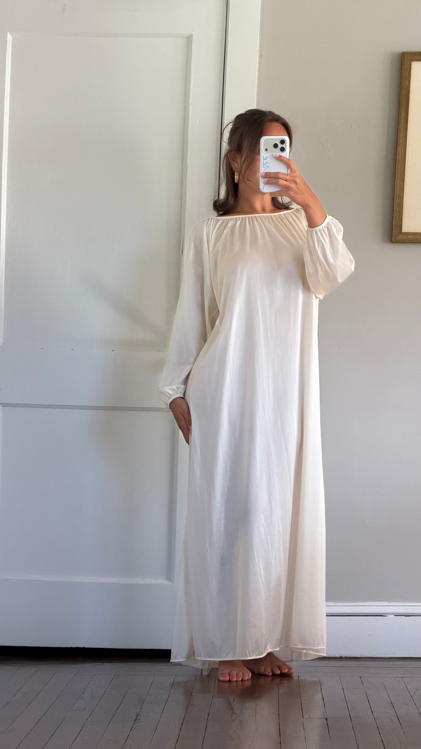 Tie Back Cream/Ivory Maxi Slip