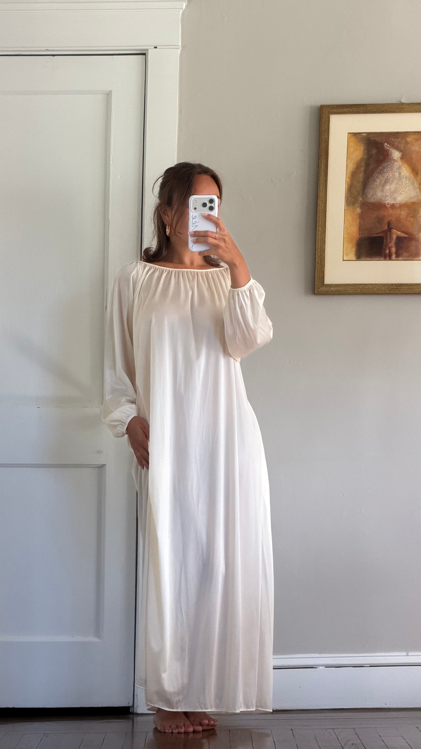 Tie Back Cream/Ivory Maxi Slip