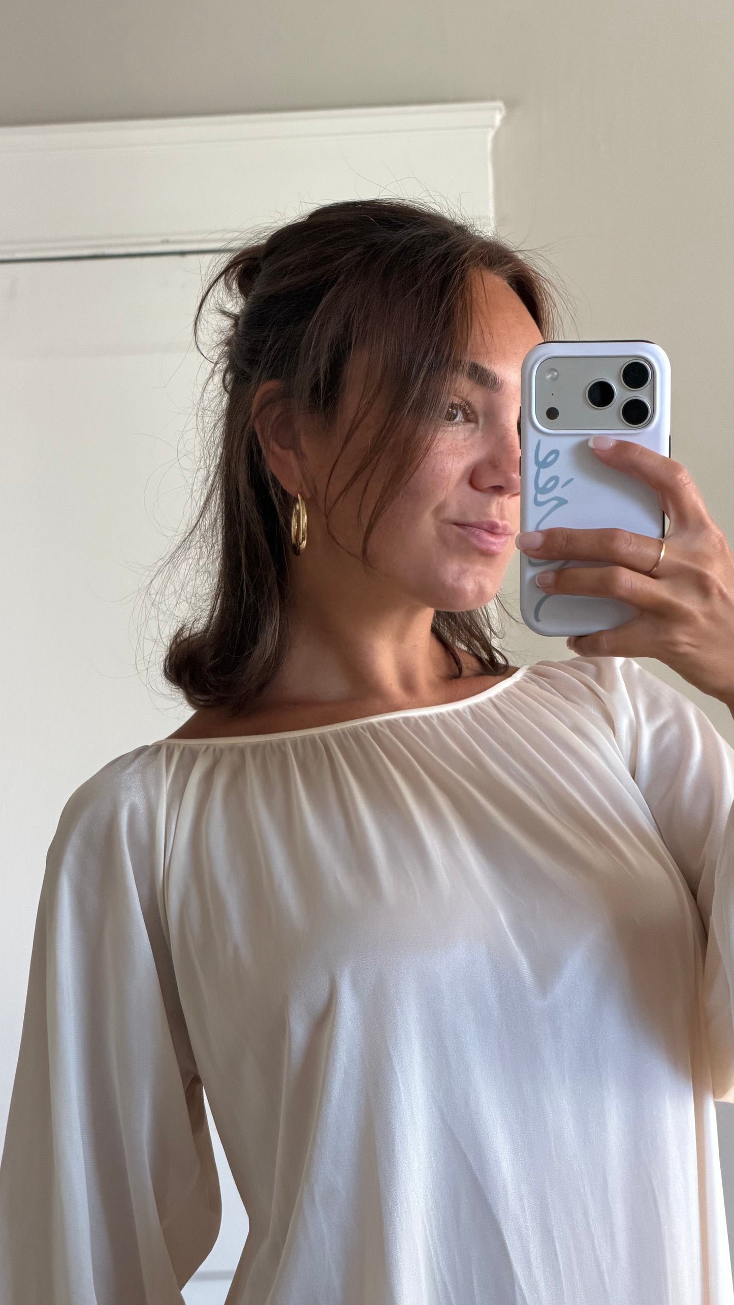Tie Back Cream/Ivory Maxi Slip