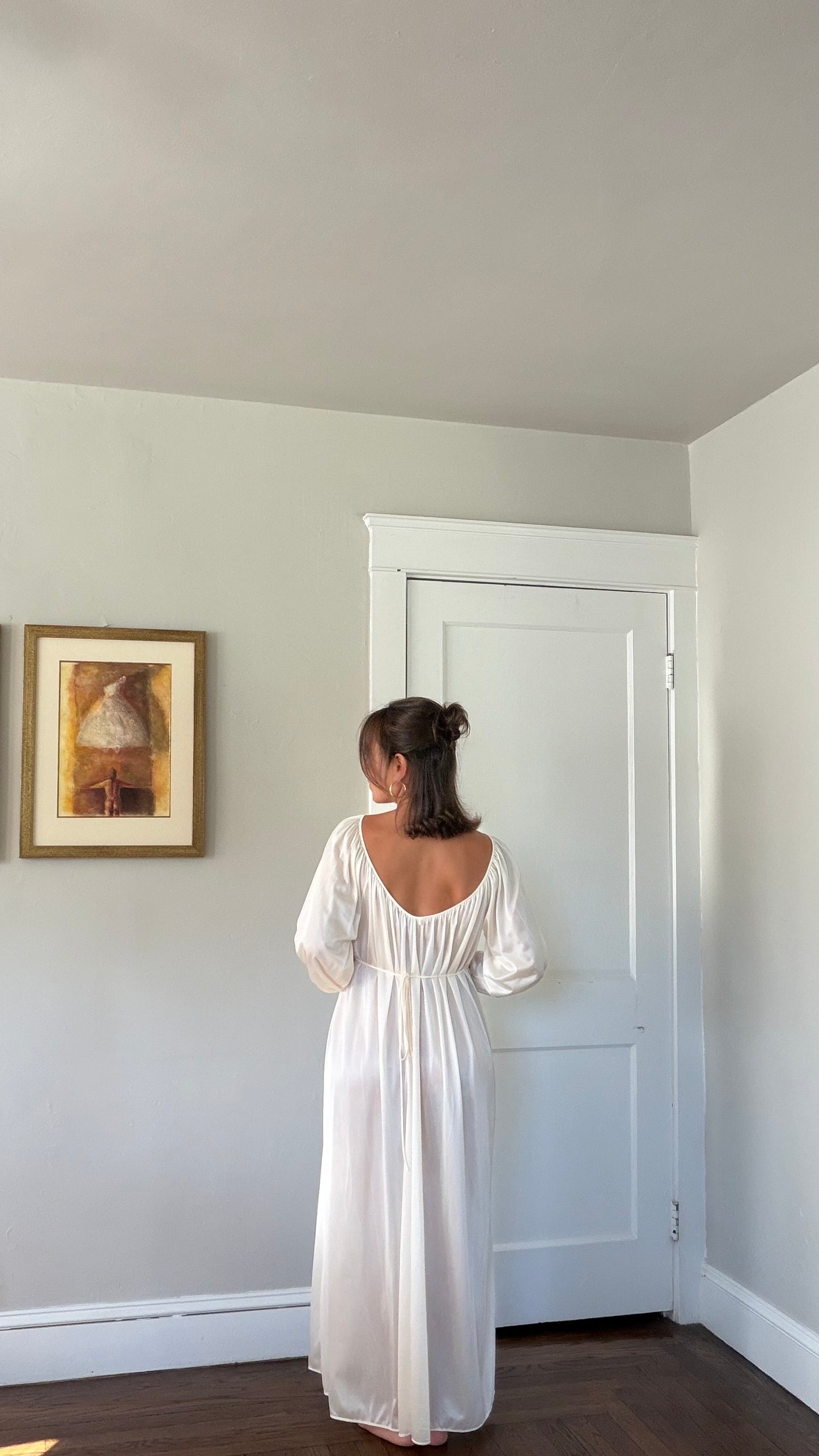 Tie Back Cream/Ivory Maxi Slip