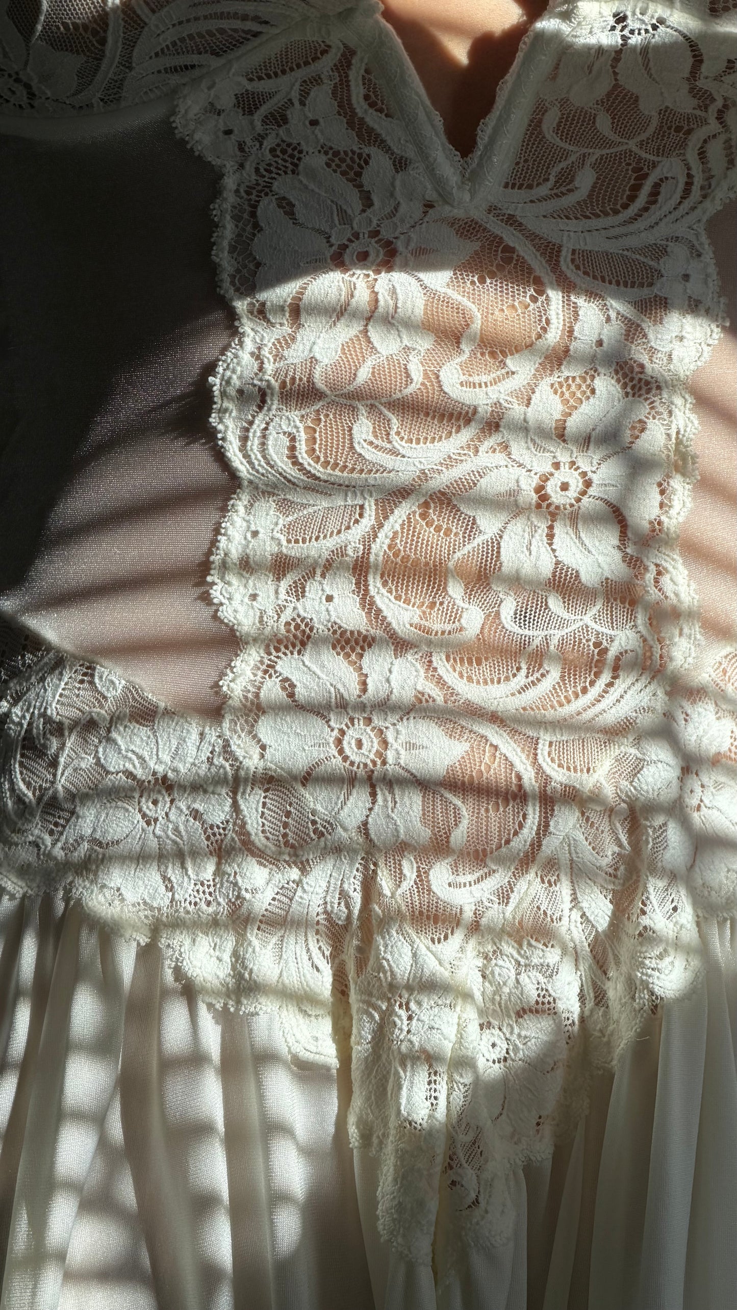 Rare Corset Lace-Detail Bridal Slip