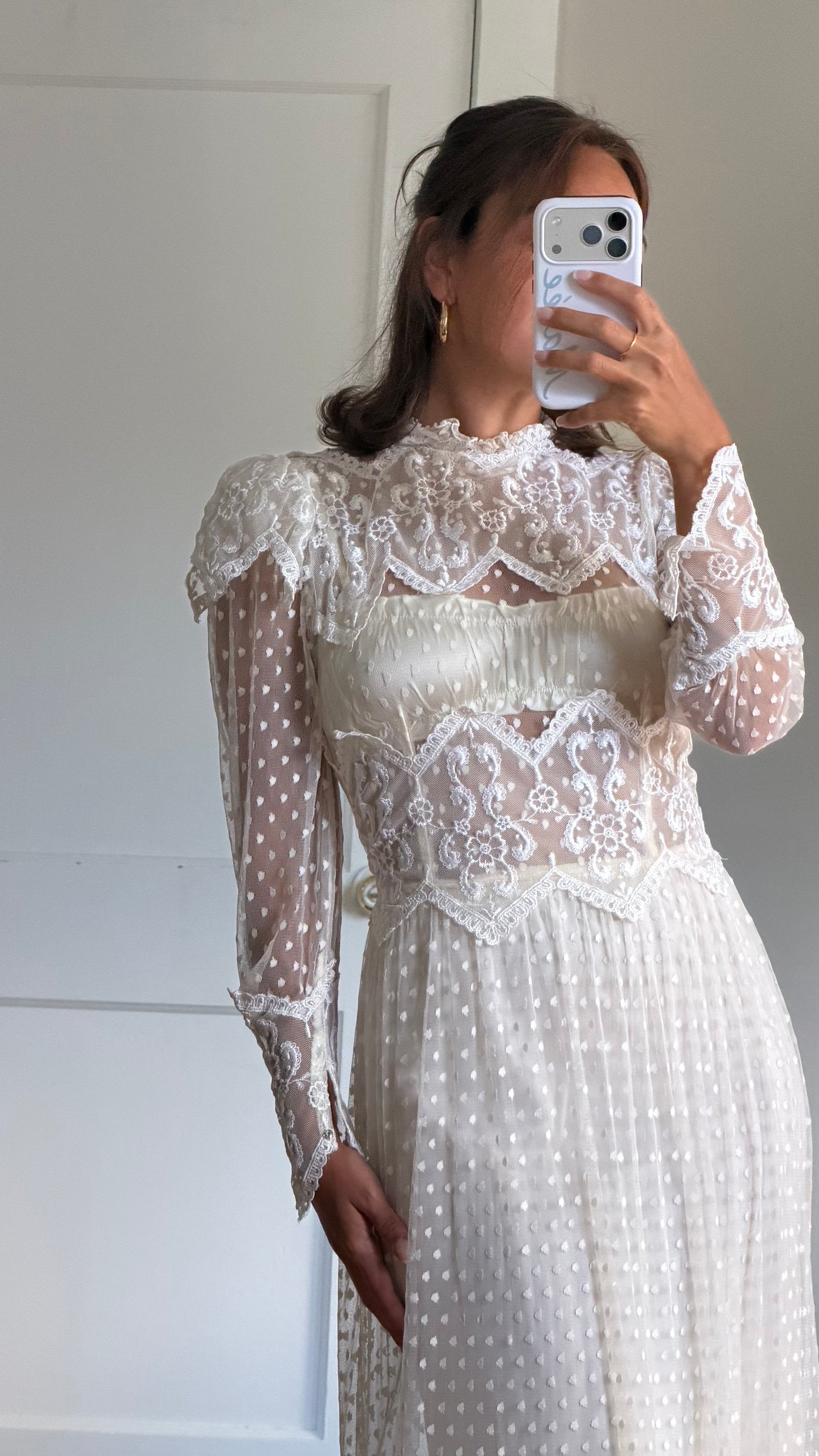 Rare Swiss Dot Lace Sheer Dress