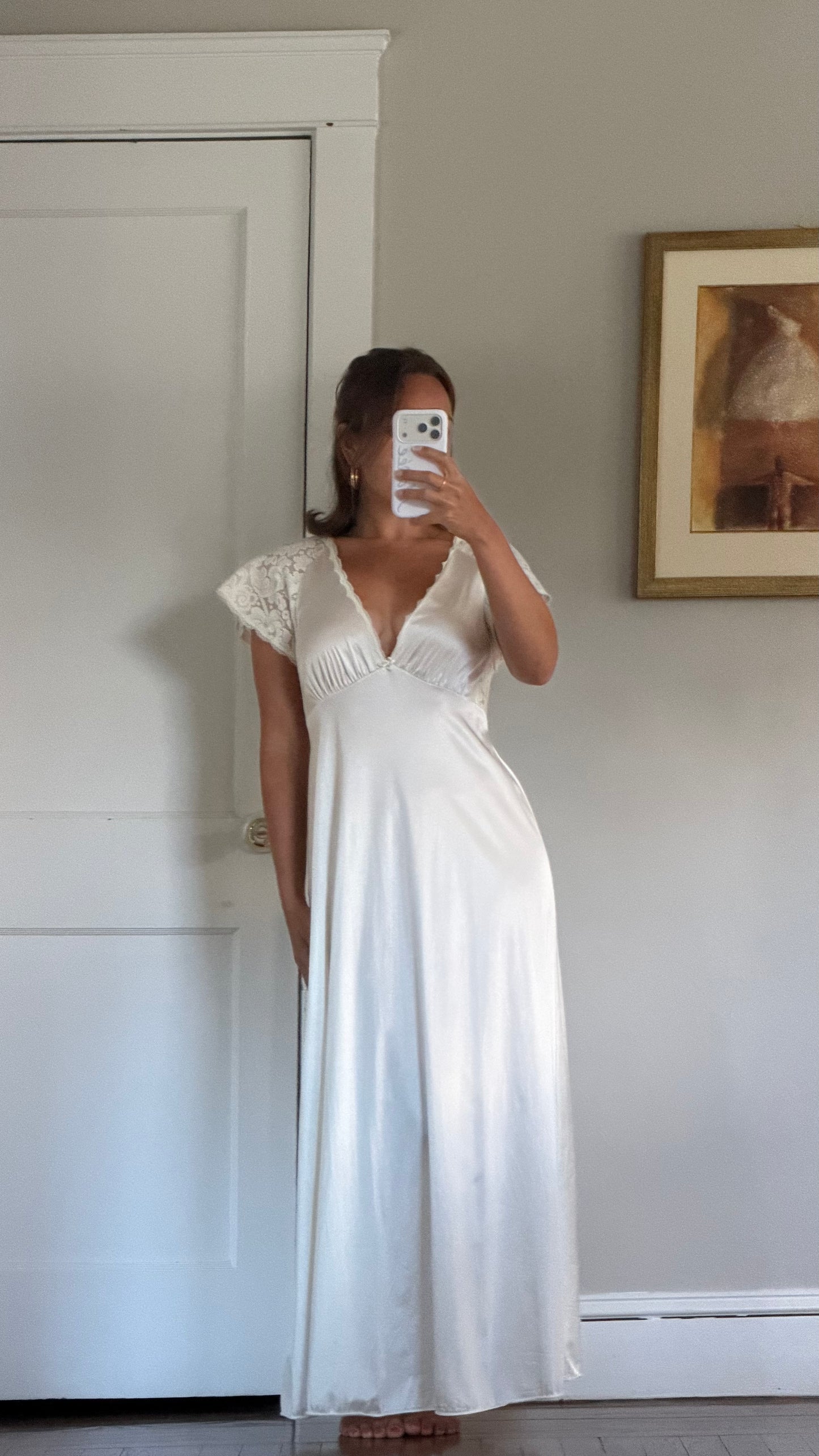 V-Neck Short Sleeve Slip