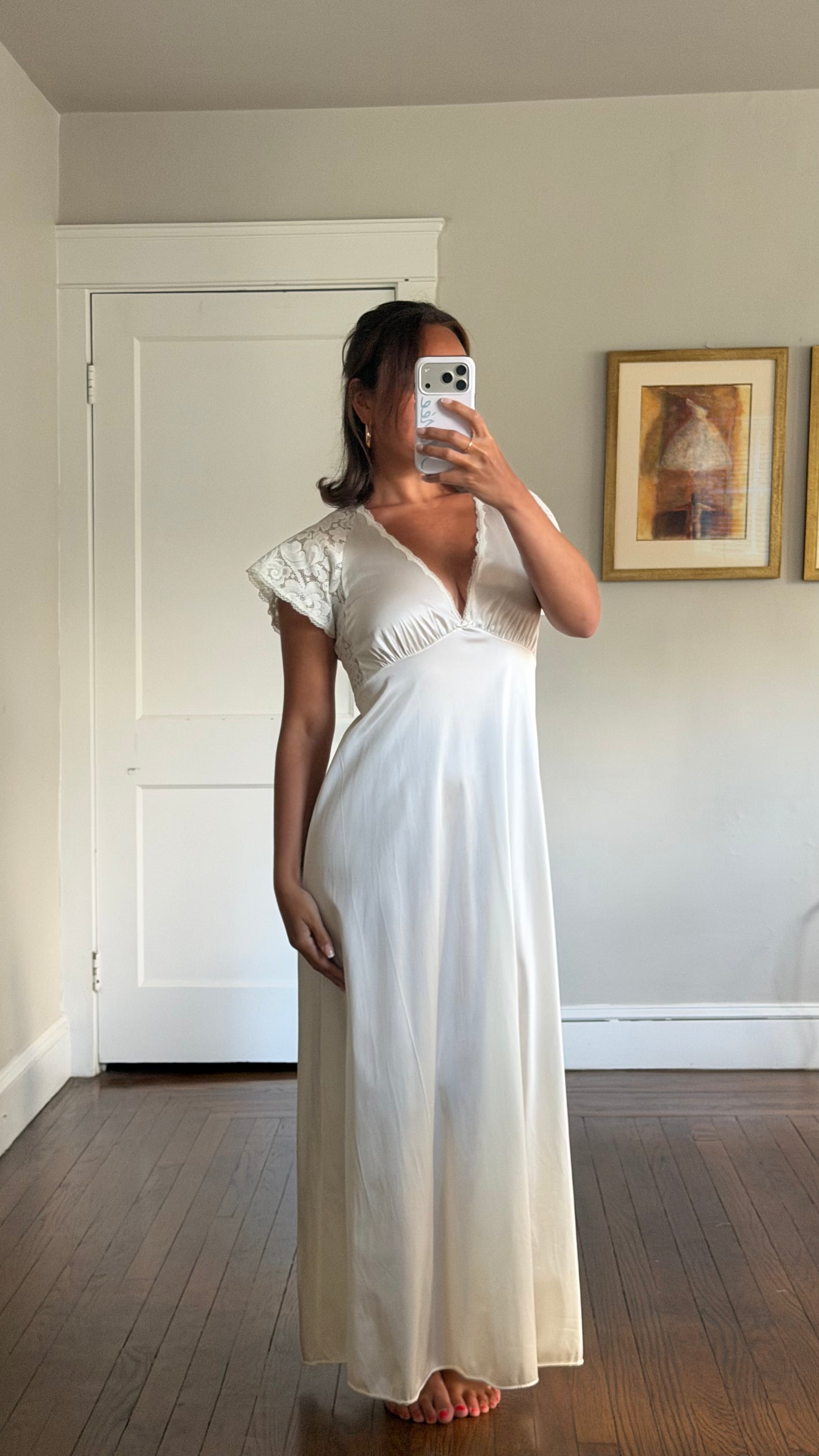 V-Neck Short Sleeve Slip