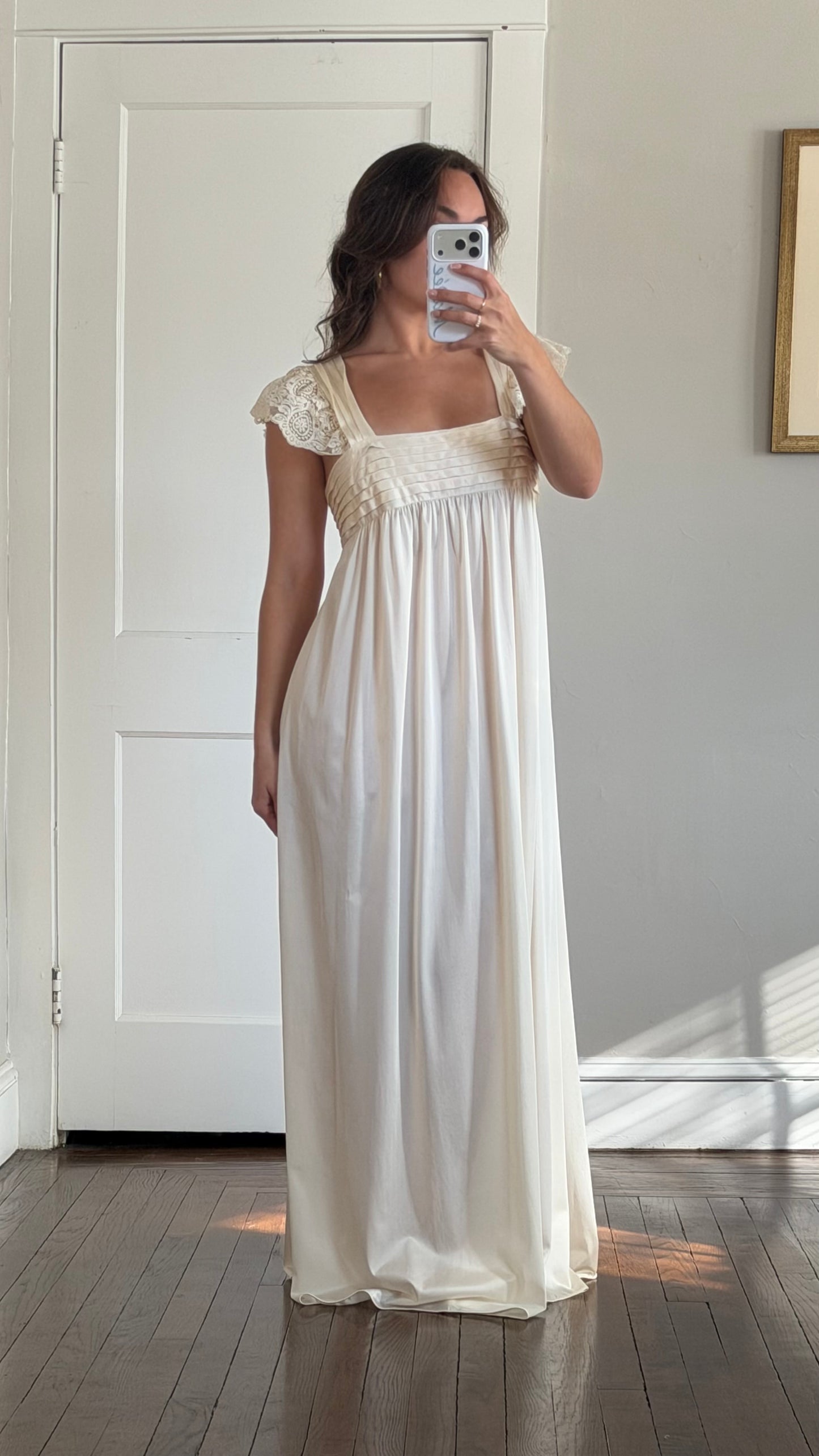 Rare Cream Lace Flutter Sleeve Slip