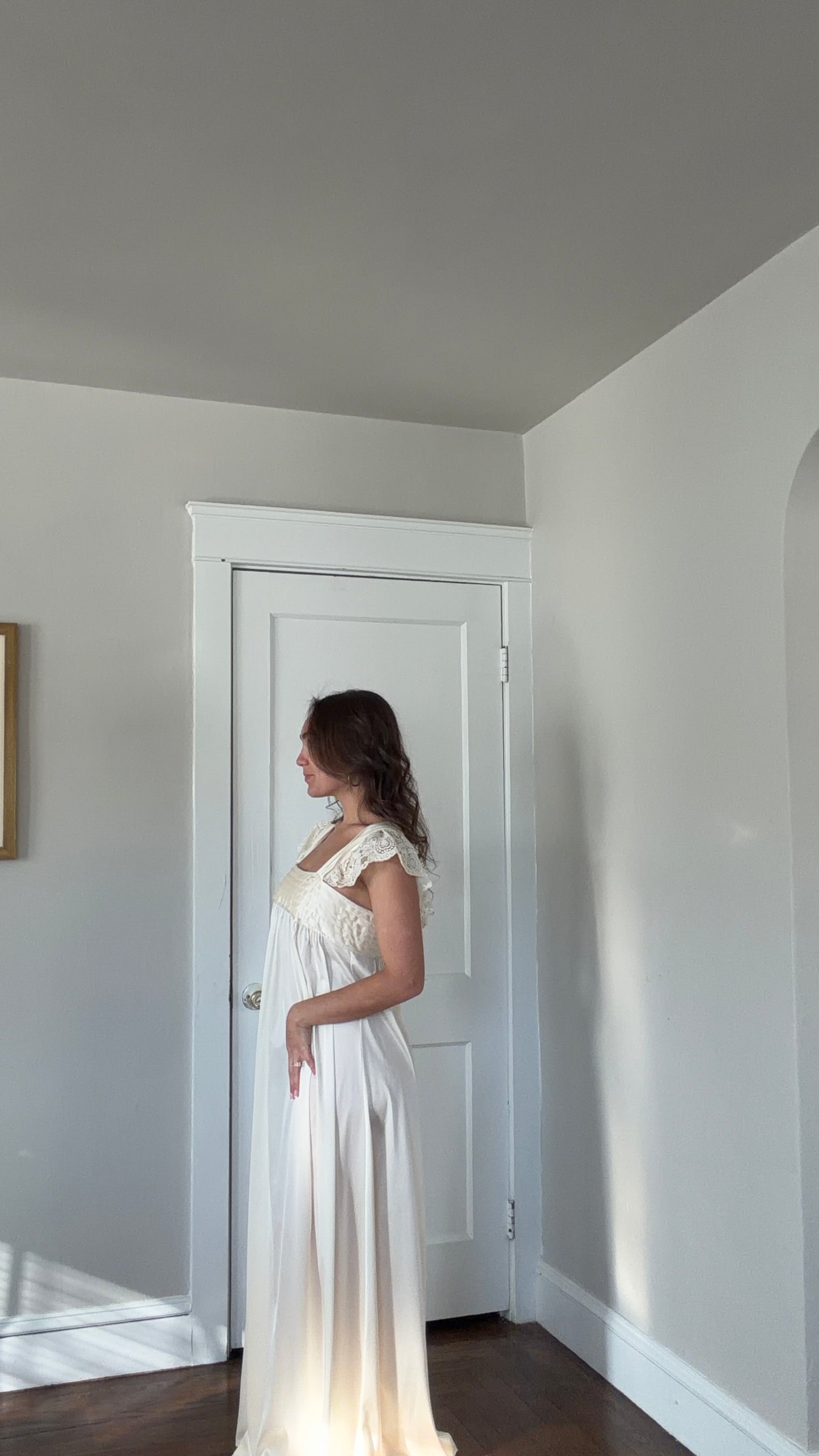 Rare Cream Lace Flutter Sleeve Slip