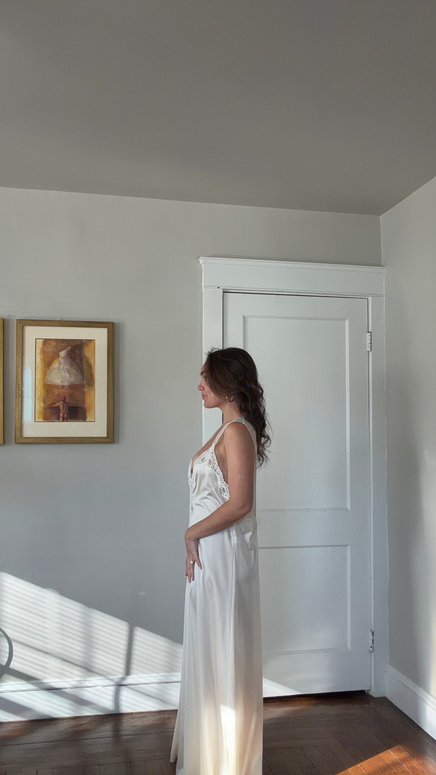 Cream Sheer-Back Slip