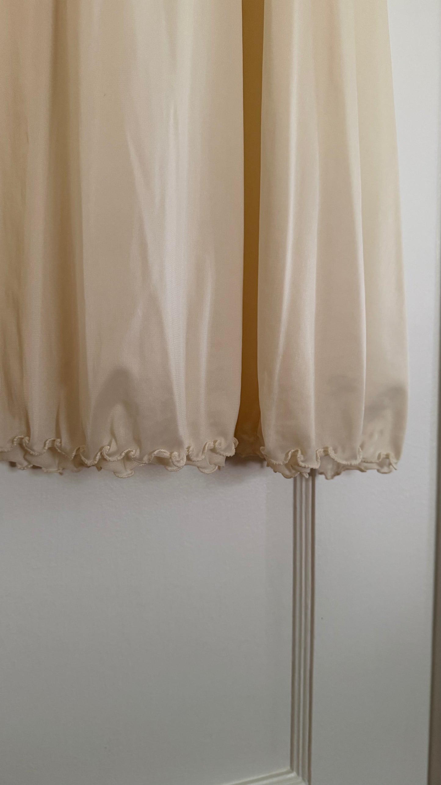 Rare New Zealand-Made Lace-Detail Plunge Slip