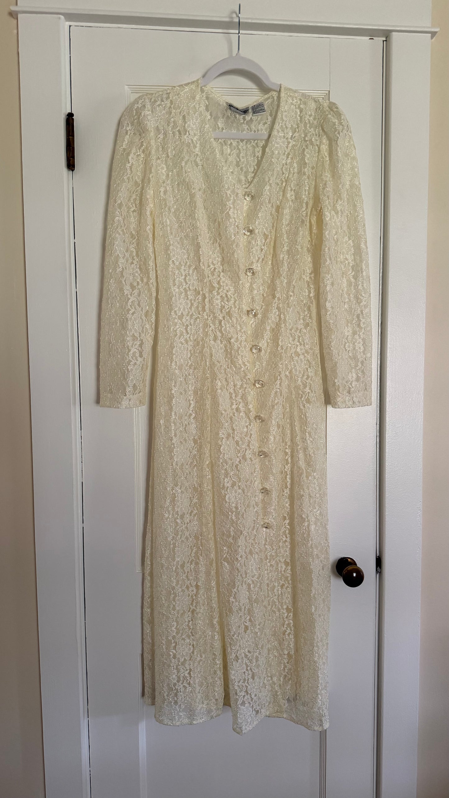 Cream Lace Corset Back Midi Dress