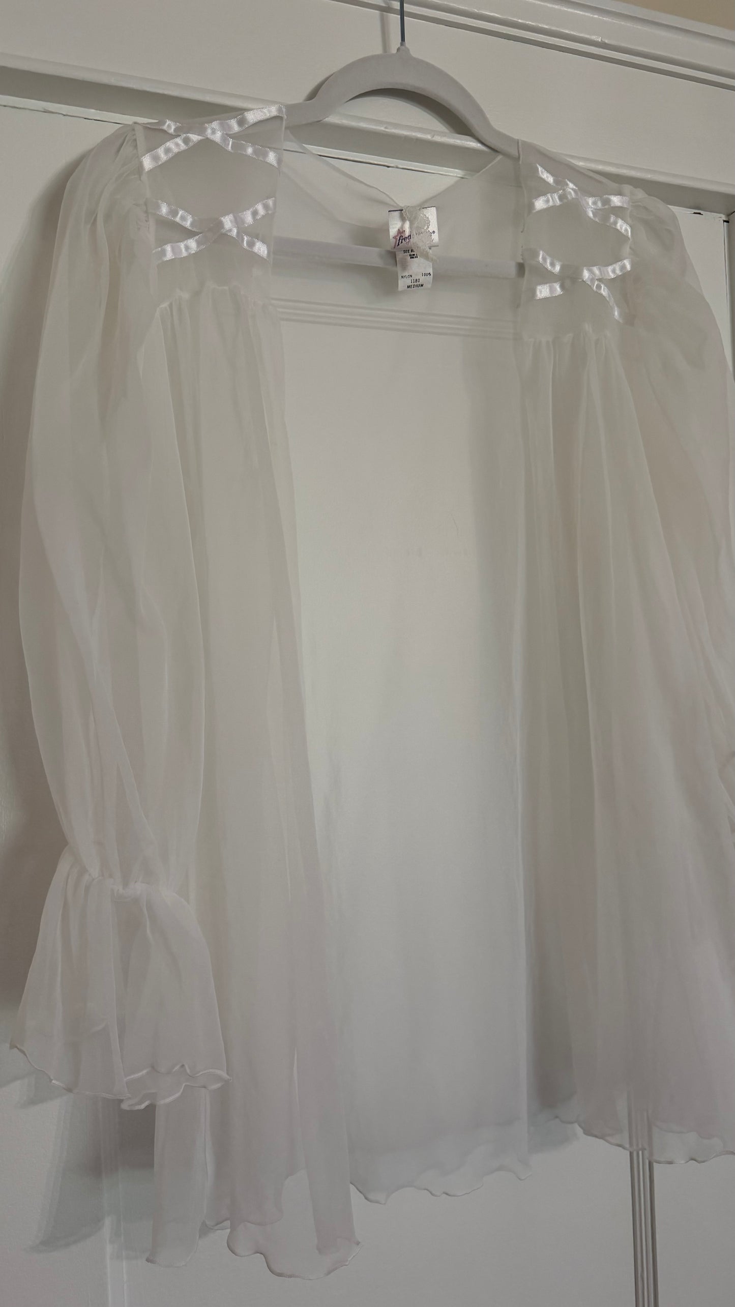 Three-Piece Ruffle and Ribbon Bridal Set