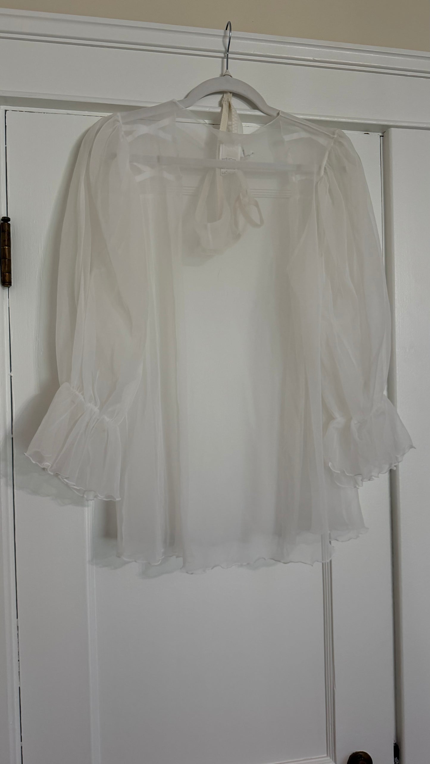 Three-Piece Ruffle and Ribbon Bridal Set