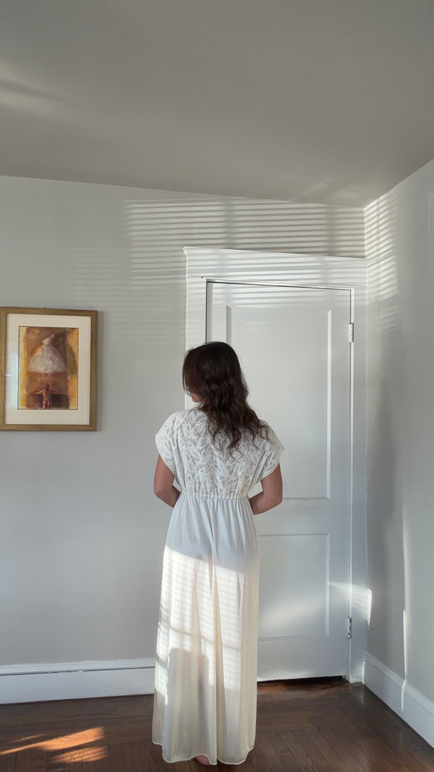 Tie-Waist Cream Slip