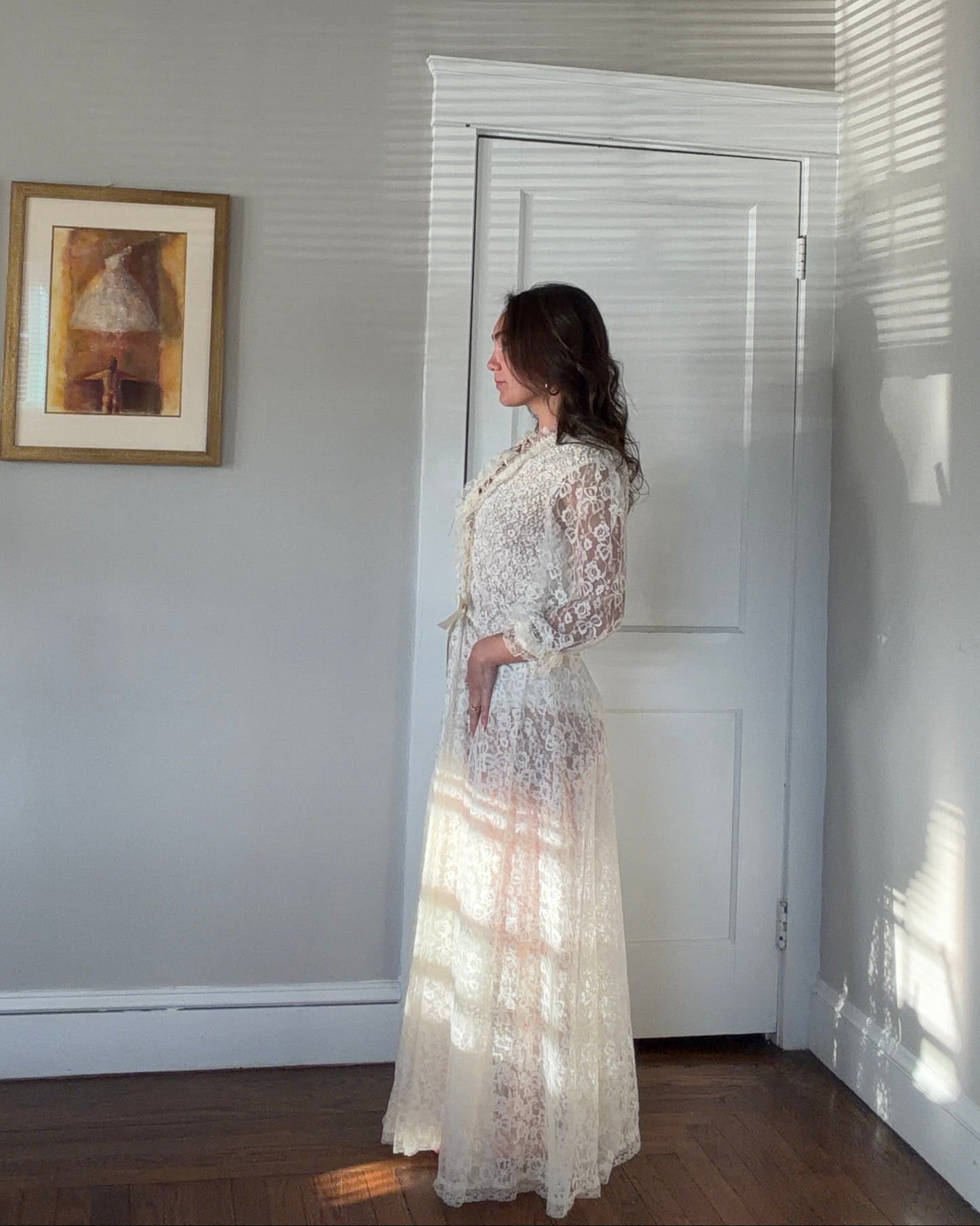 Rare Lace Peignoir Robe
