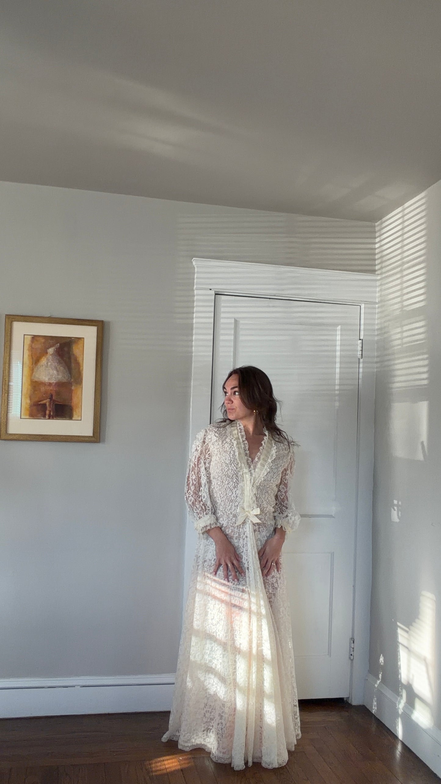 Rare Lace Peignoir Robe