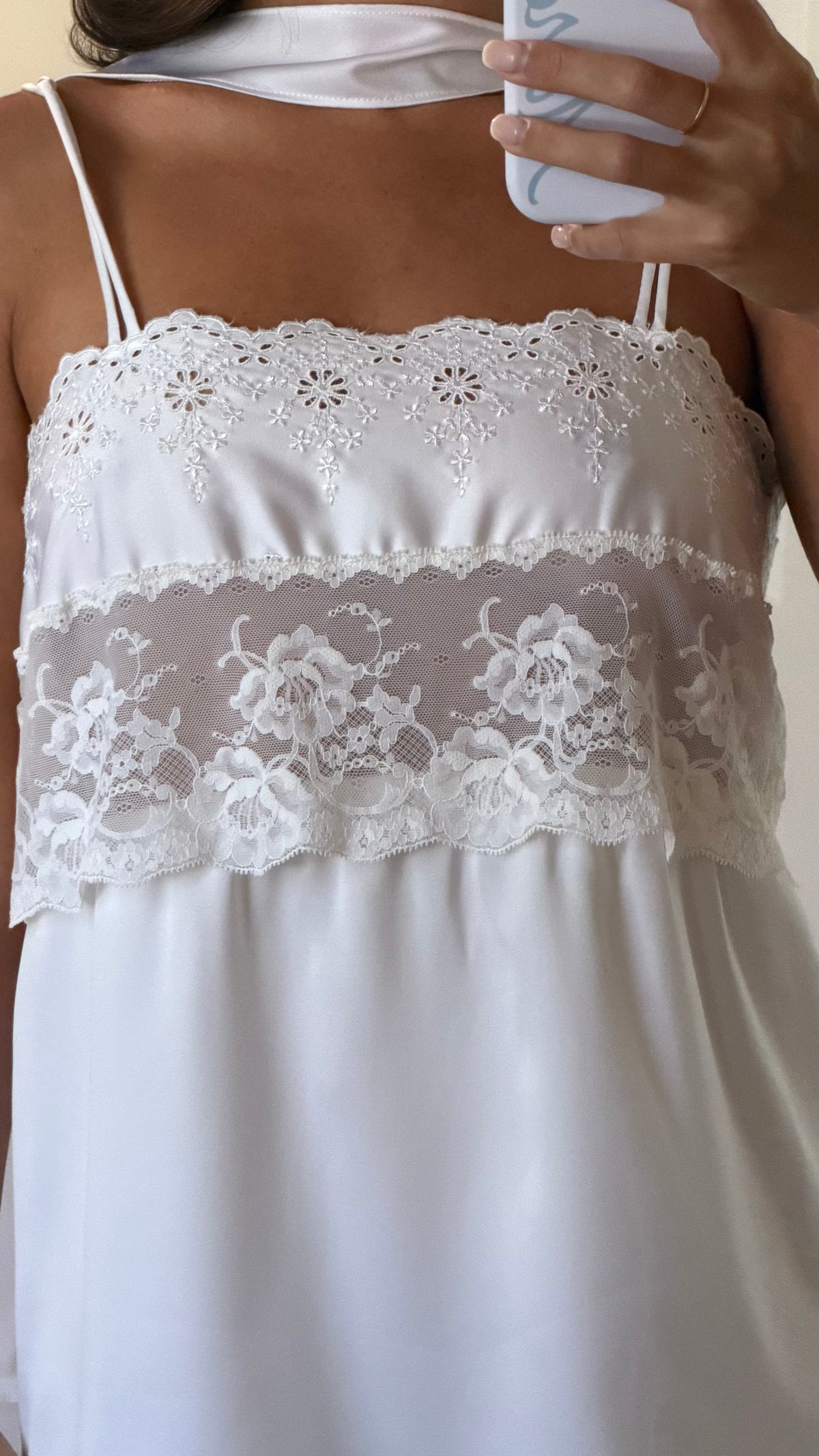 Mini Slip with Custom Matching Neck Scarf