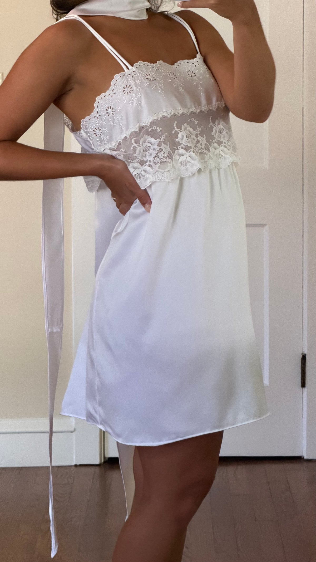 Mini Slip with Custom Matching Neck Scarf