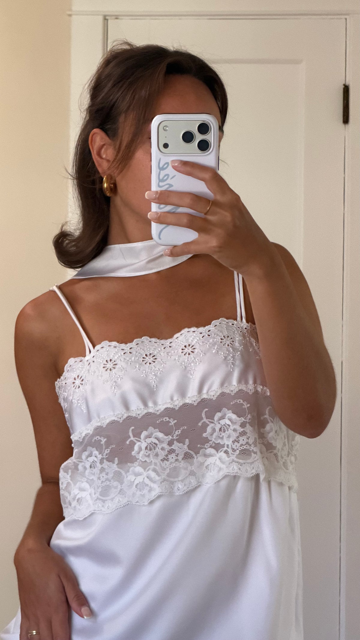 Mini Slip with Custom Matching Neck Scarf