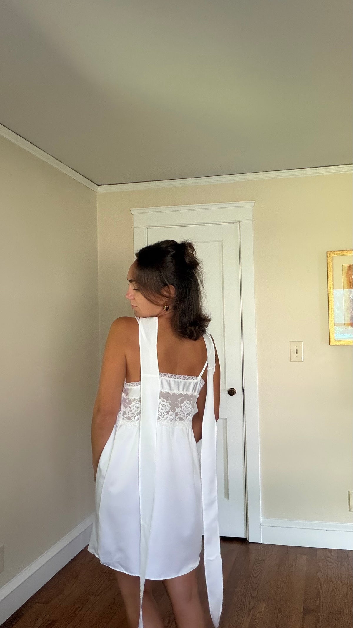 Mini Slip with Custom Matching Neck Scarf
