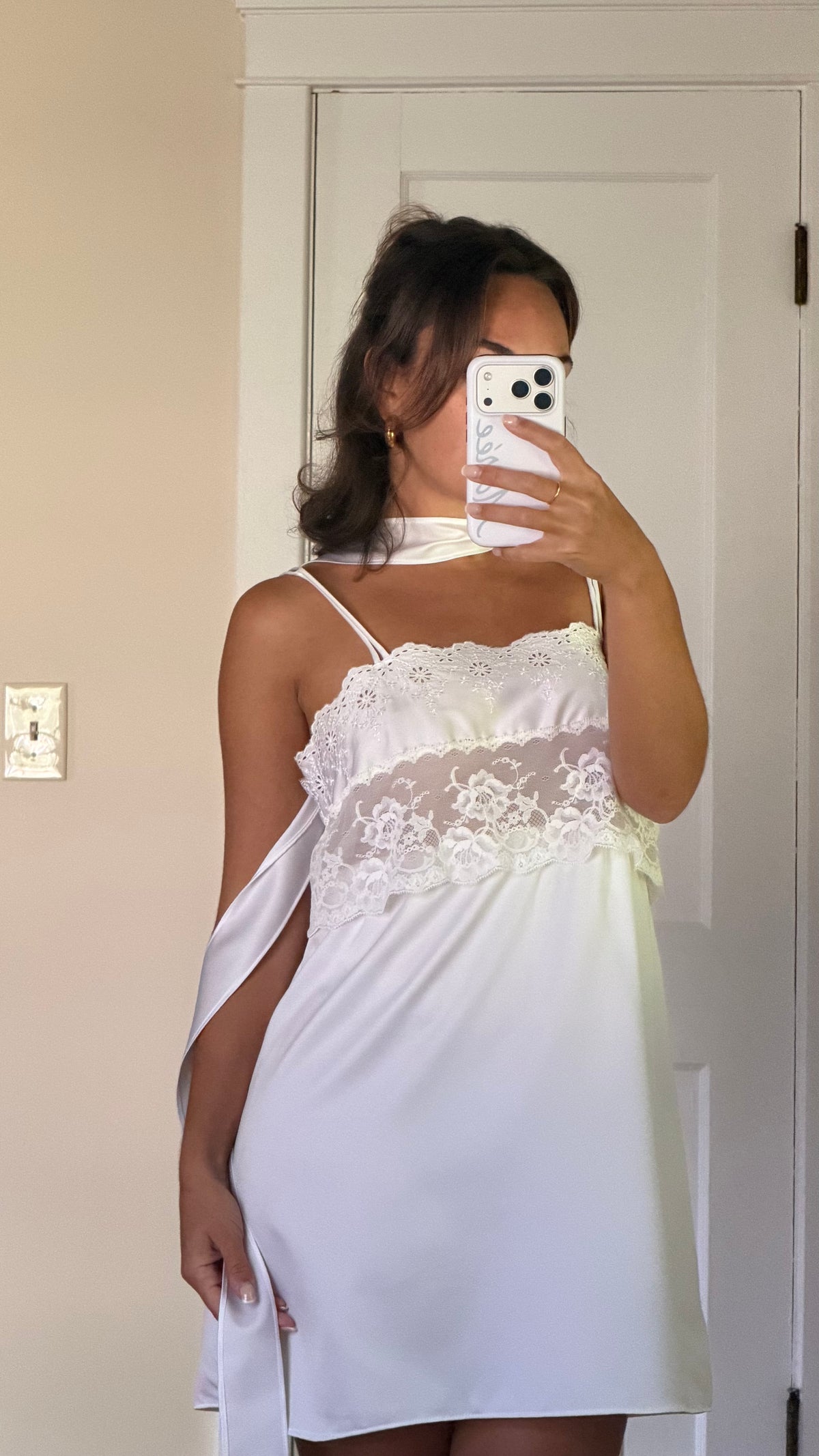 Mini Slip with Custom Matching Neck Scarf
