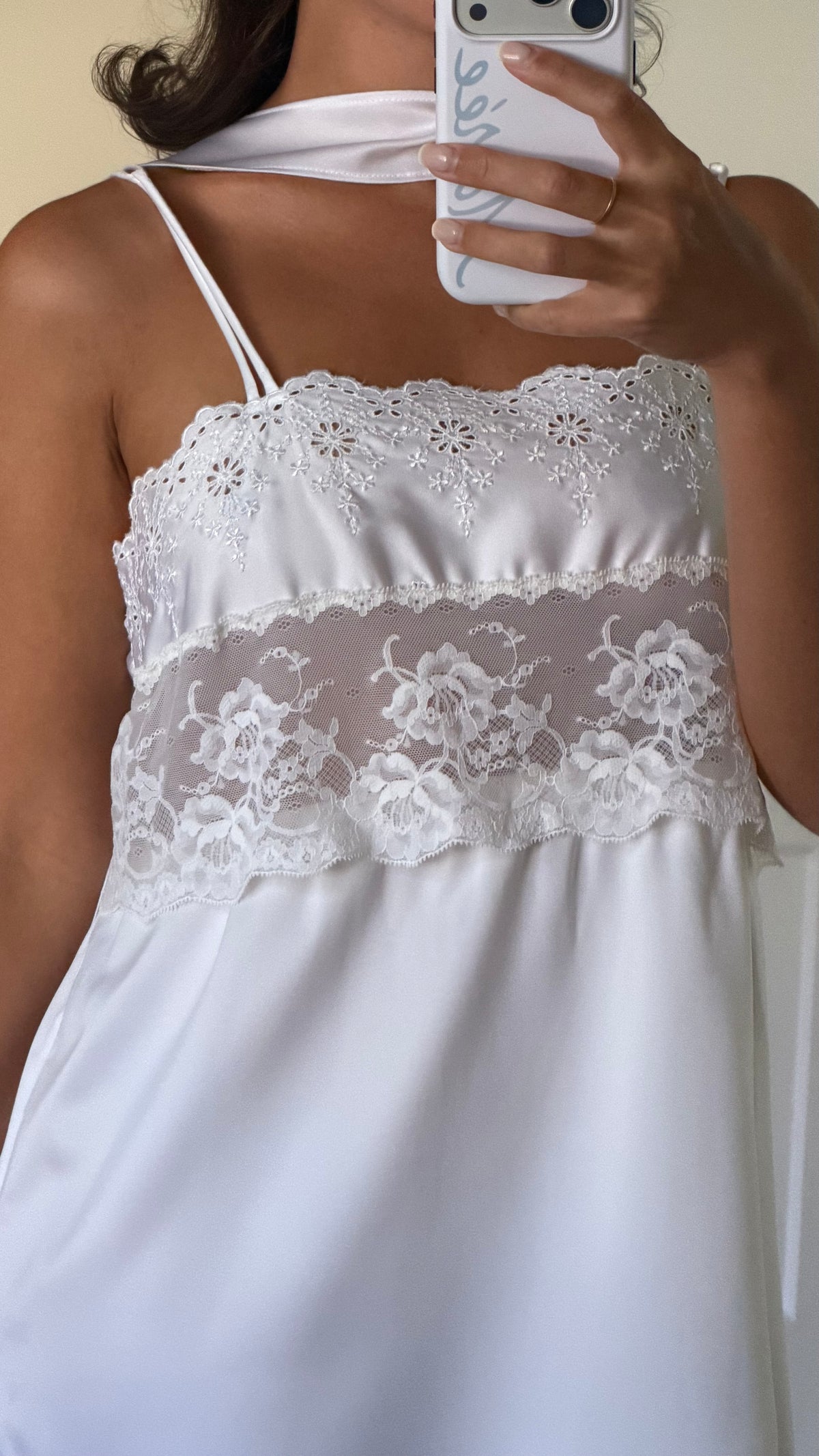 Mini Slip with Custom Matching Neck Scarf
