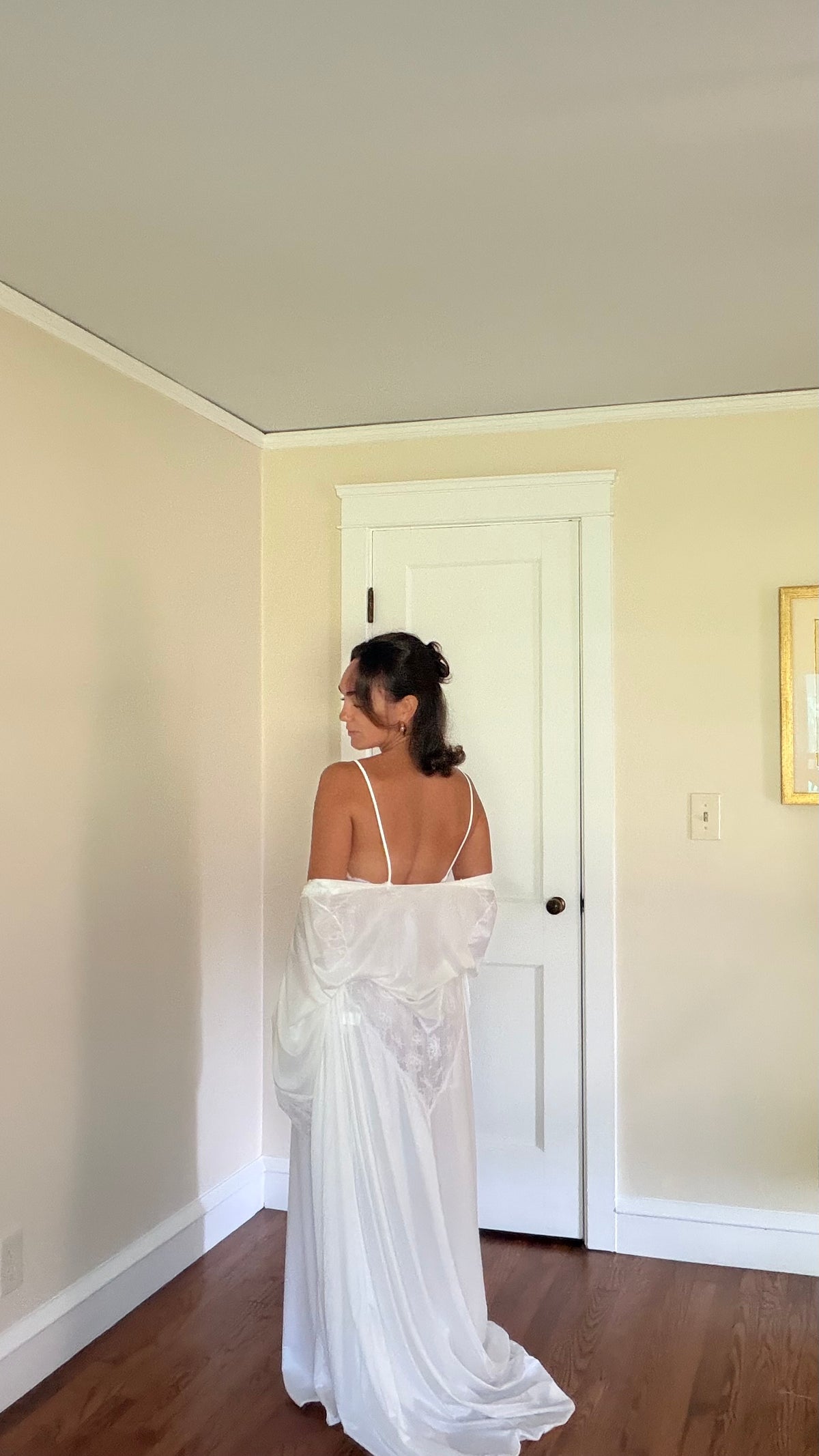 Lace-Detail Peignoir Set