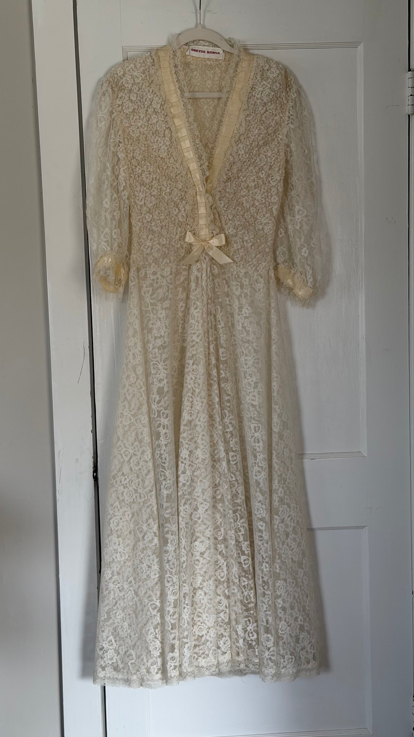 Rare Lace Peignoir Robe