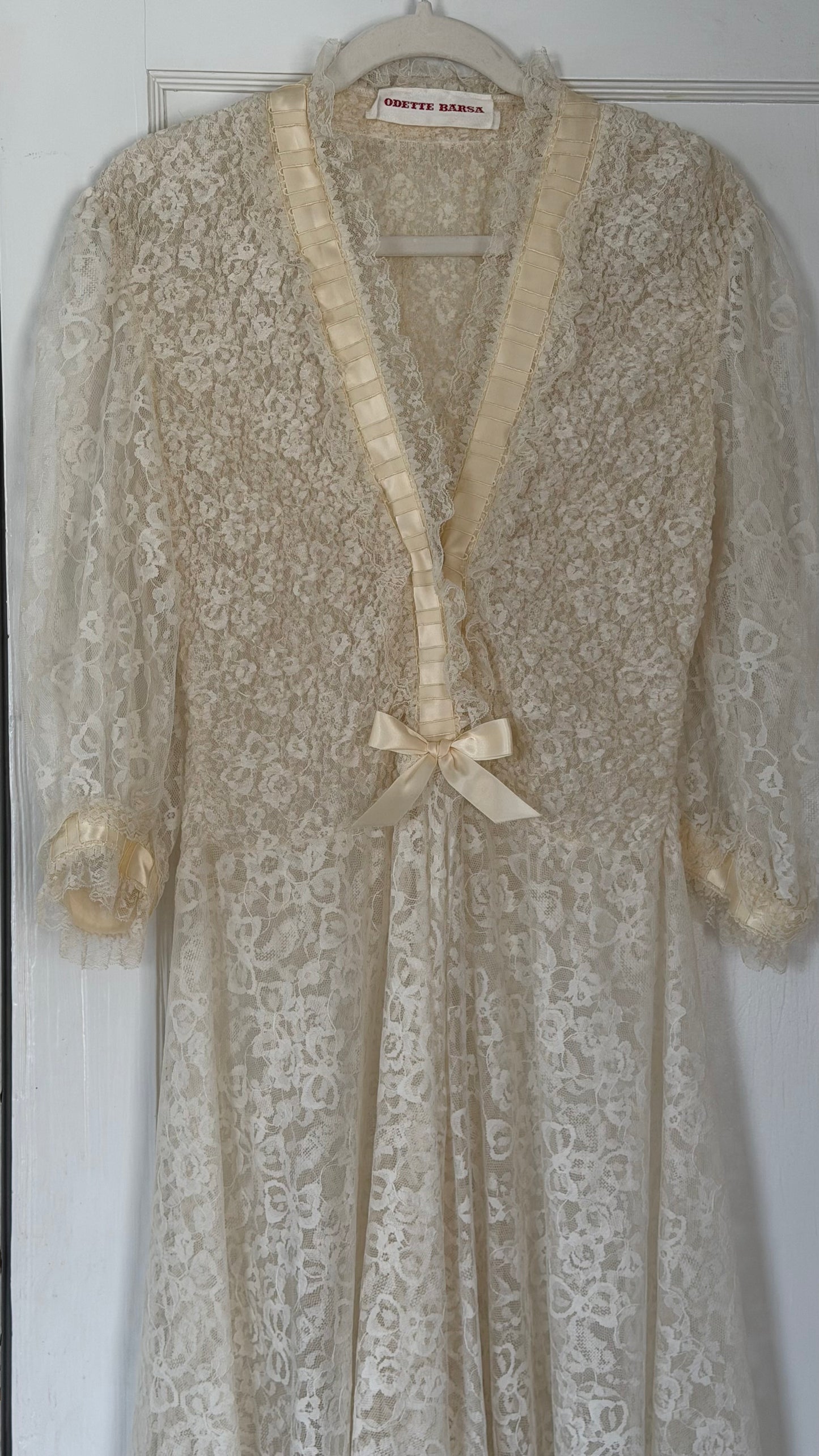 Rare Lace Peignoir Robe
