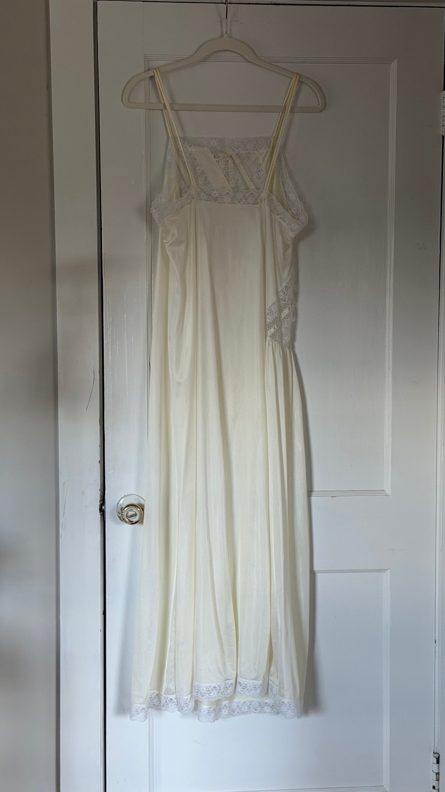 Bow Ribbon & Lace Cream/Ivory Slip