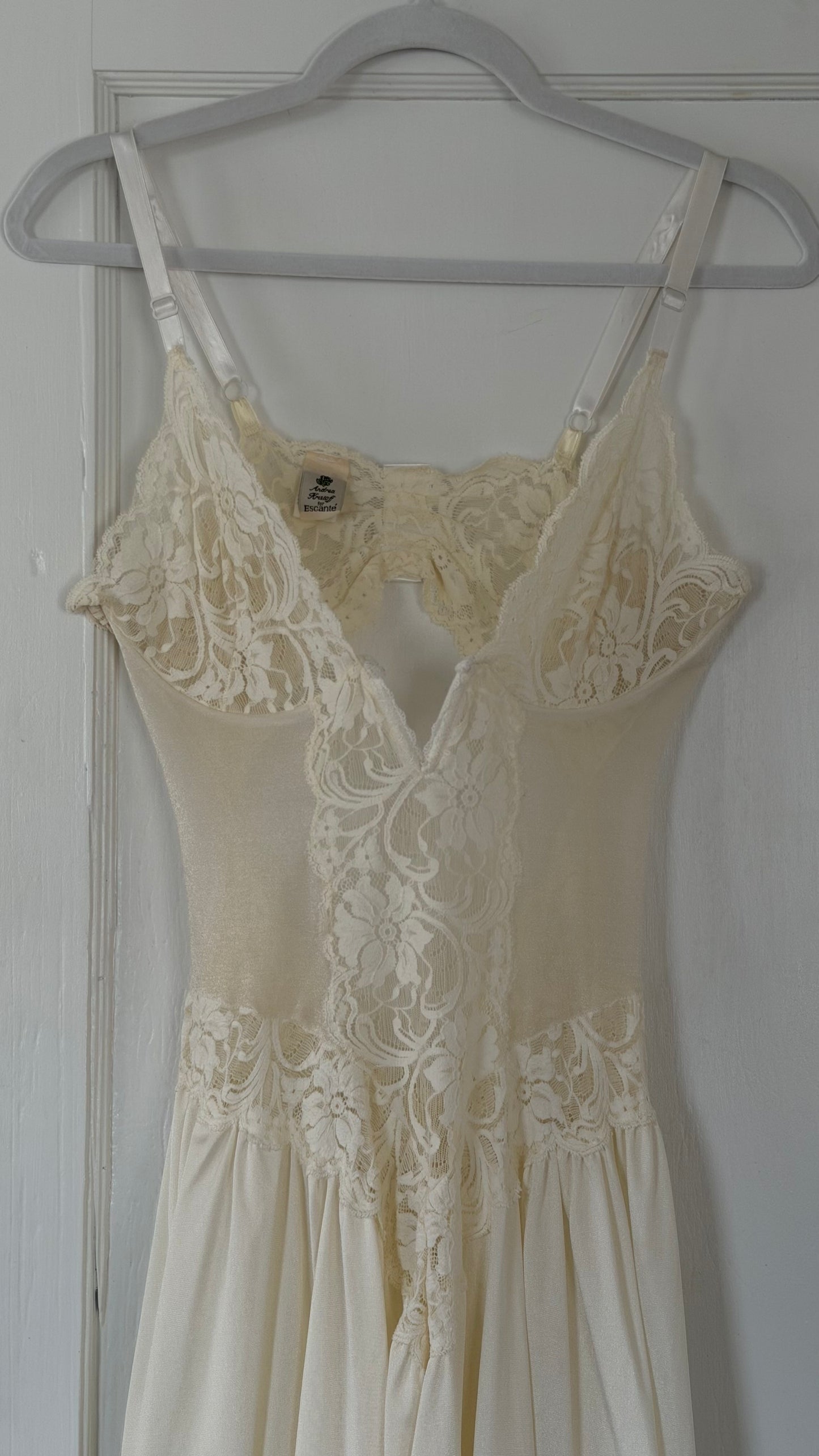 Rare Corset Lace-Detail Bridal Slip