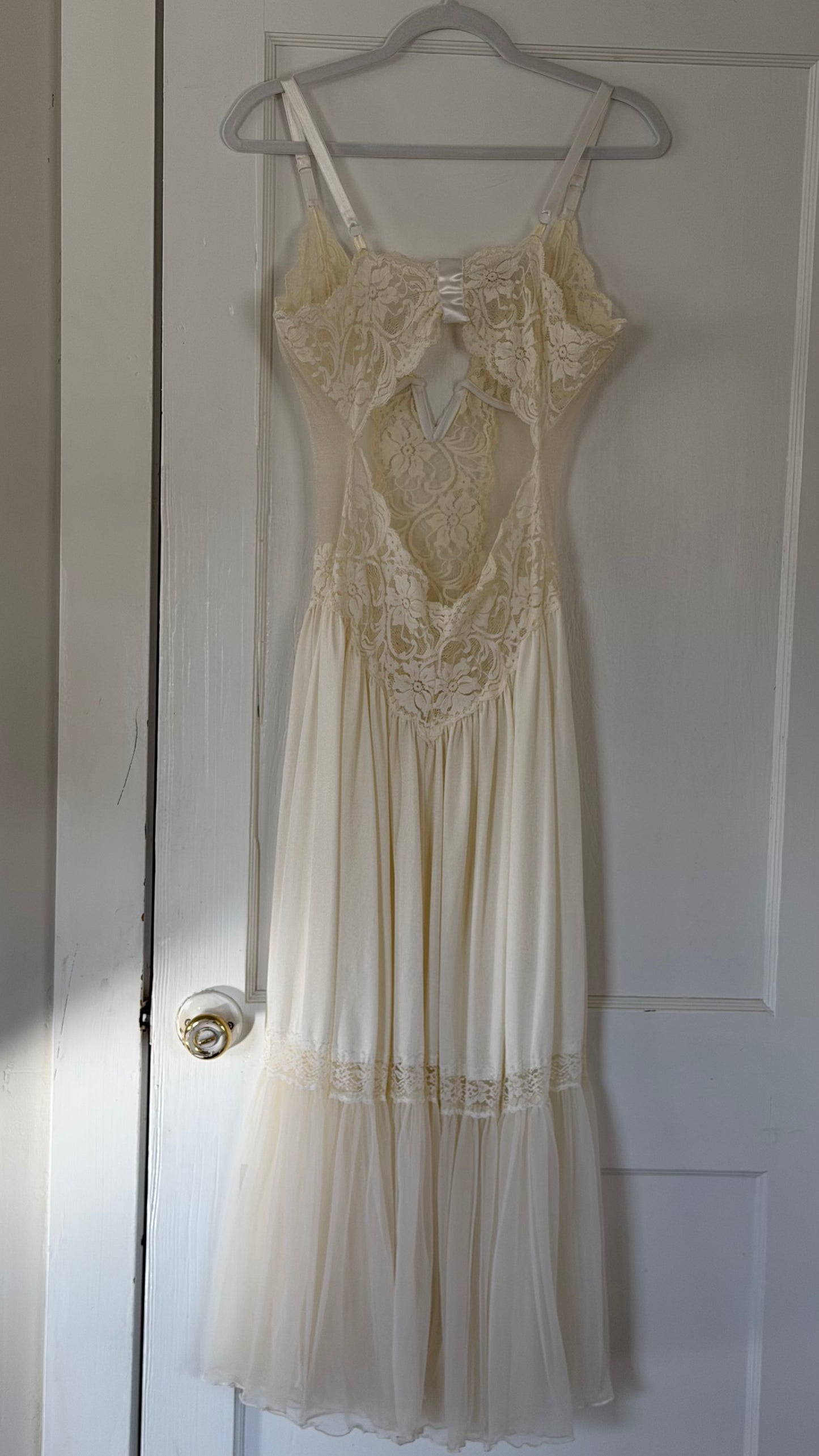 Rare Corset Lace-Detail Bridal Slip