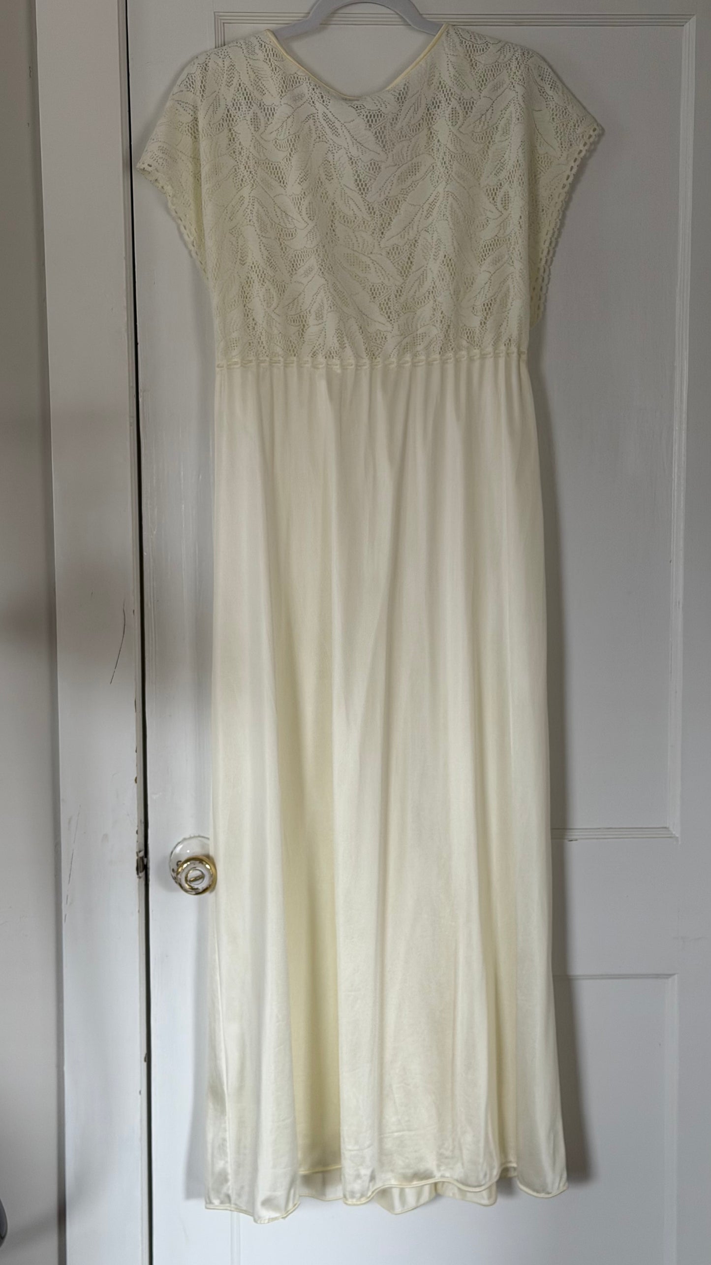 Tie-Waist Cream Slip