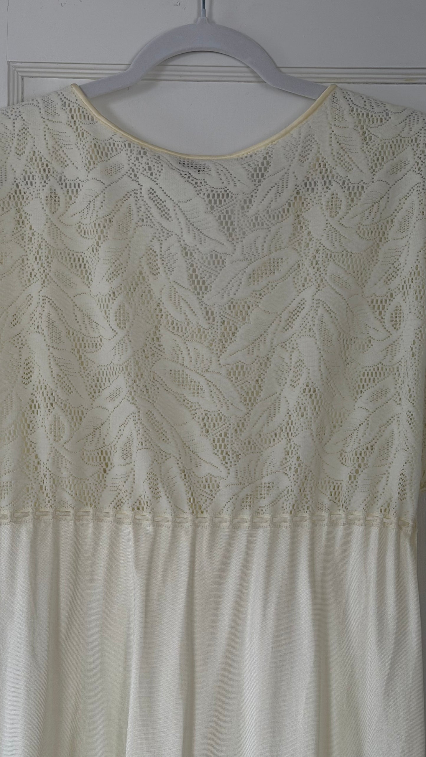 Tie-Waist Cream Slip