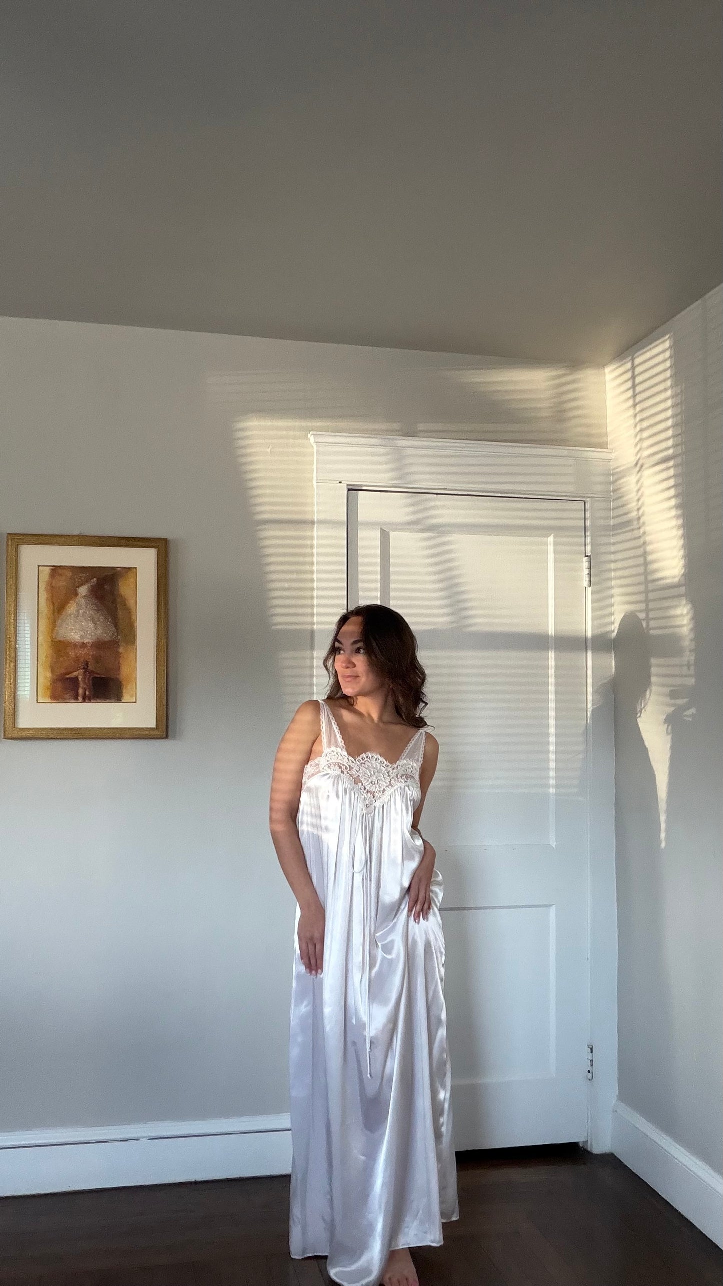 Rare Lace and Chiffon Detail Peignoir Set