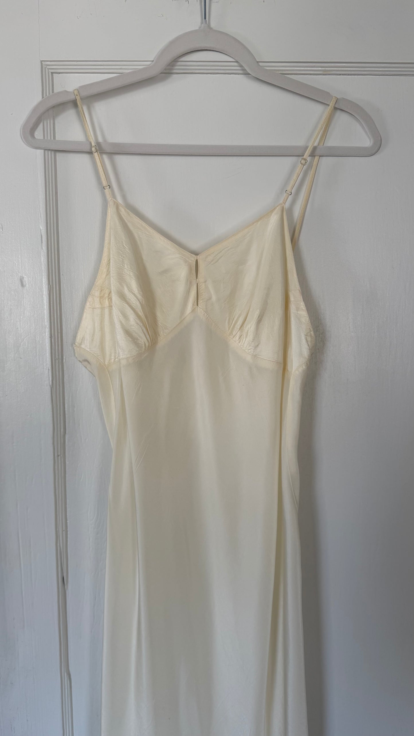 Cream Sheer Lace Overlay Peignoir Set