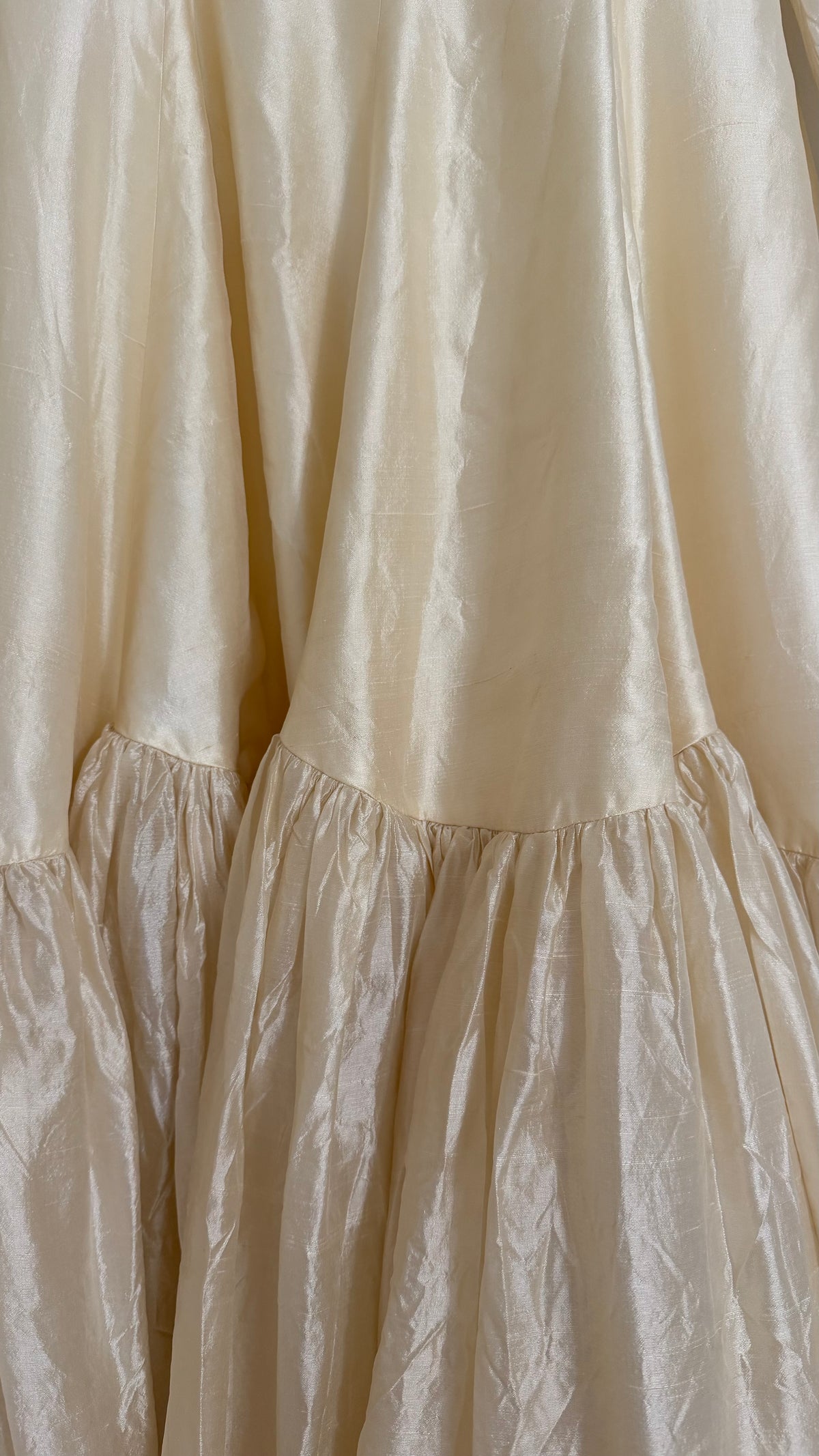 Rare All Silk 1956 Wedding Gown with Matching Custom Collar