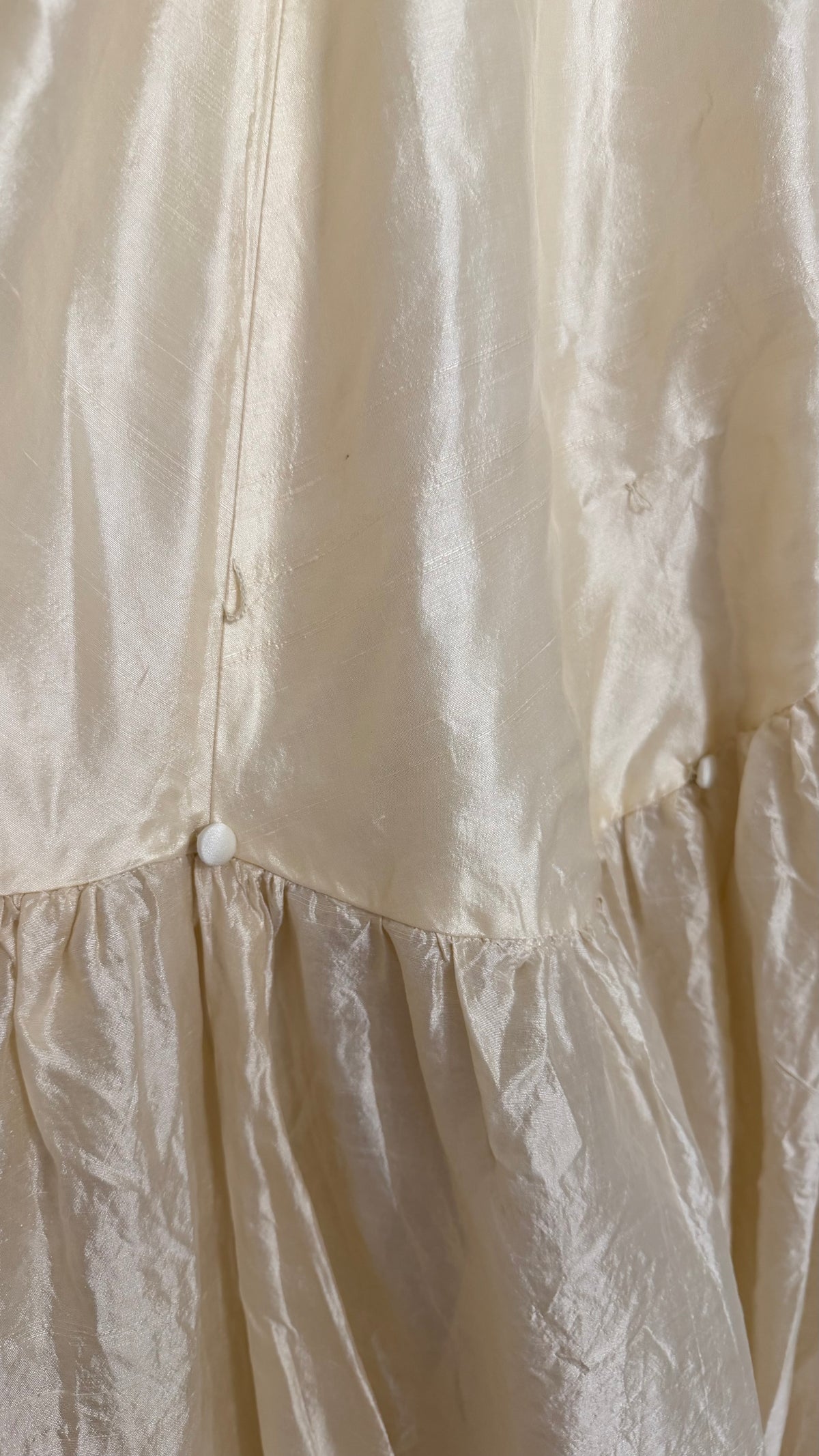Rare All Silk 1956 Wedding Gown with Matching Custom Collar