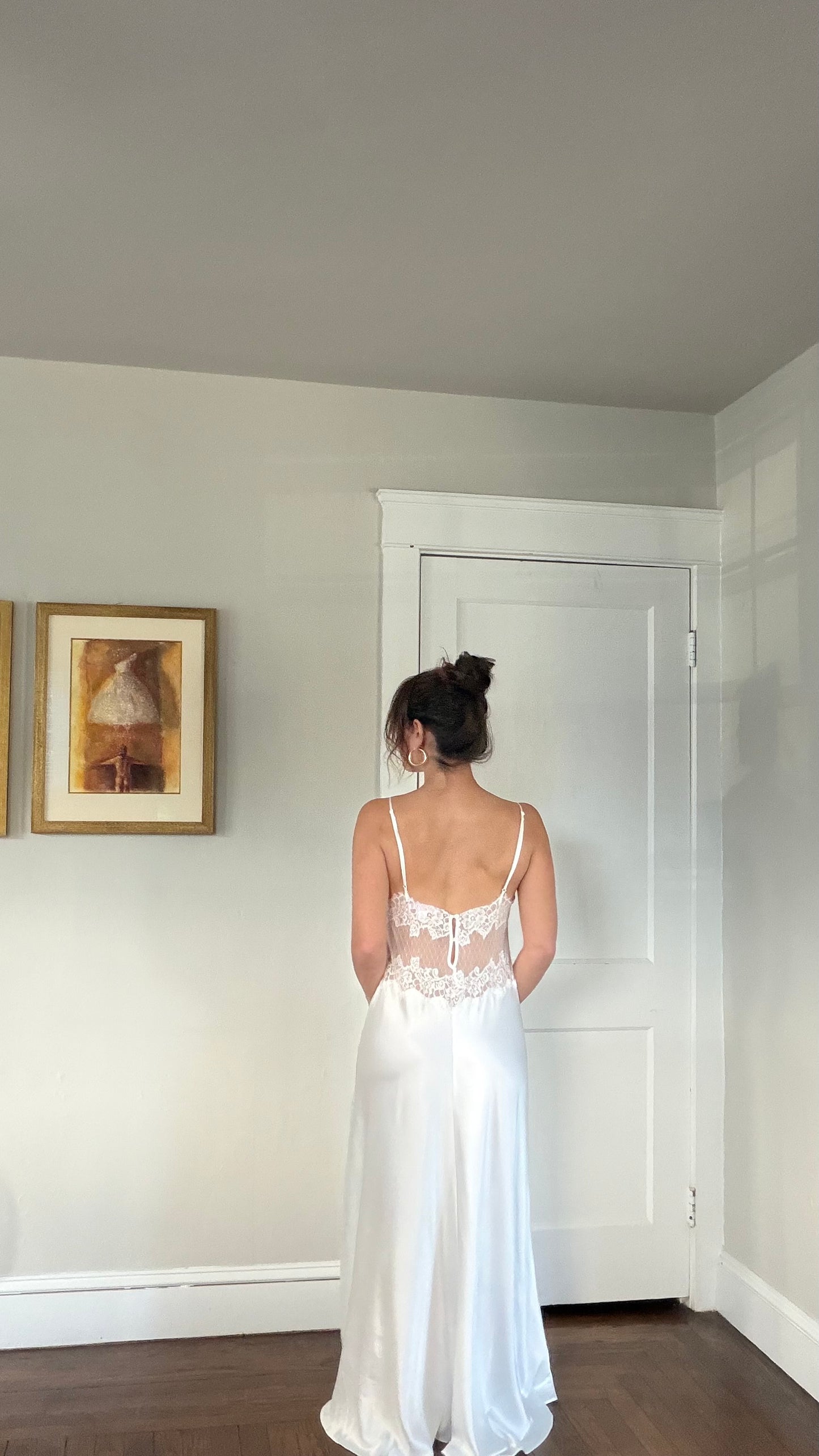 Rare Lace Detail Lace Peignoir Set