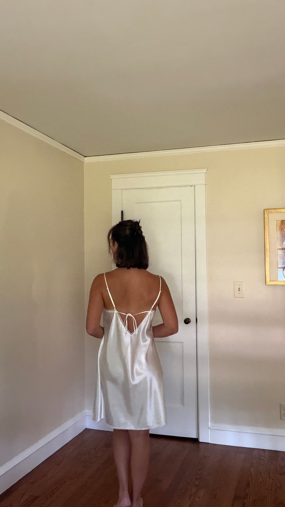 Lace Detail Ivory Mini Slip