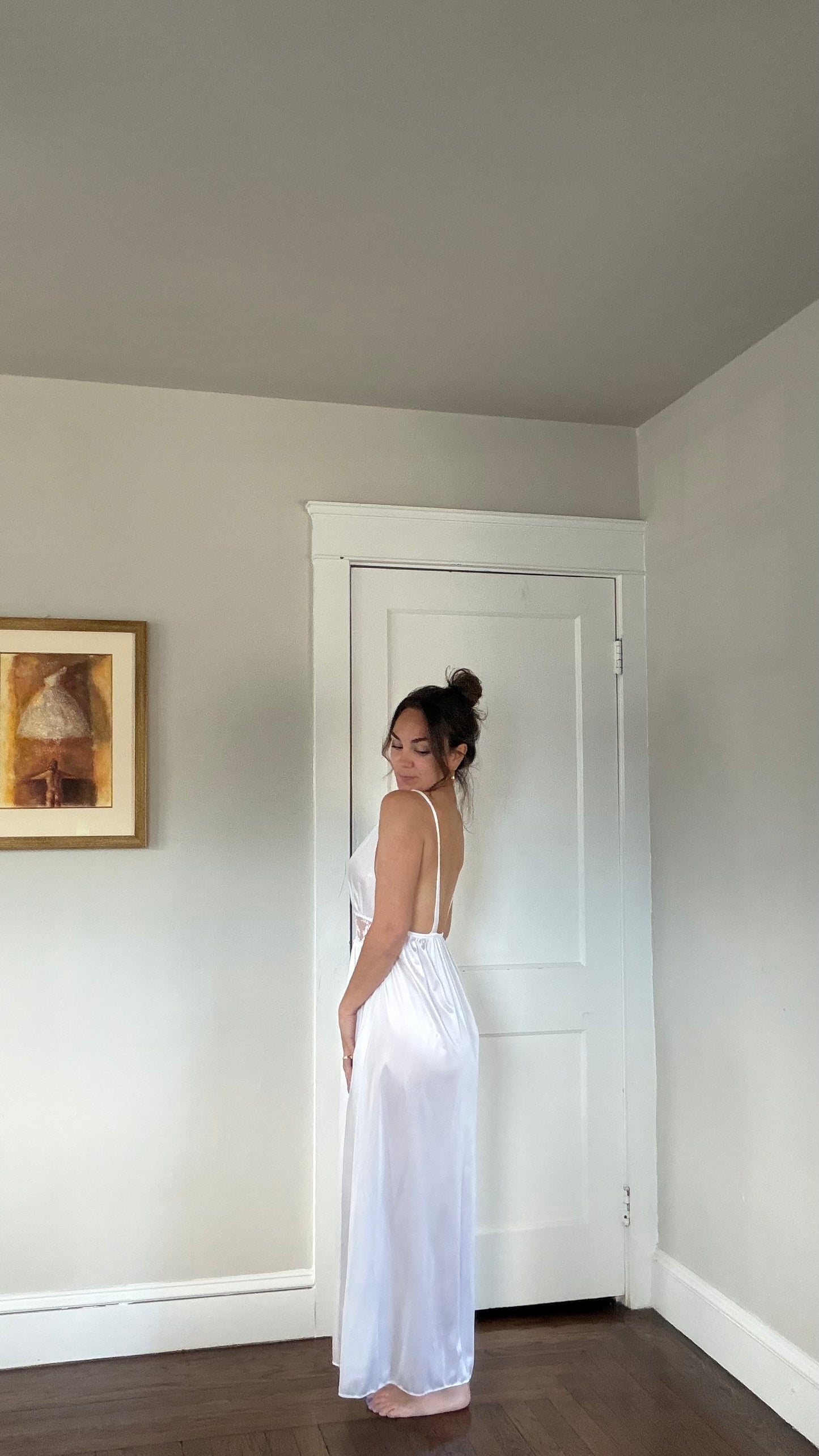 Peplum and Lace Detail Peignoir Set